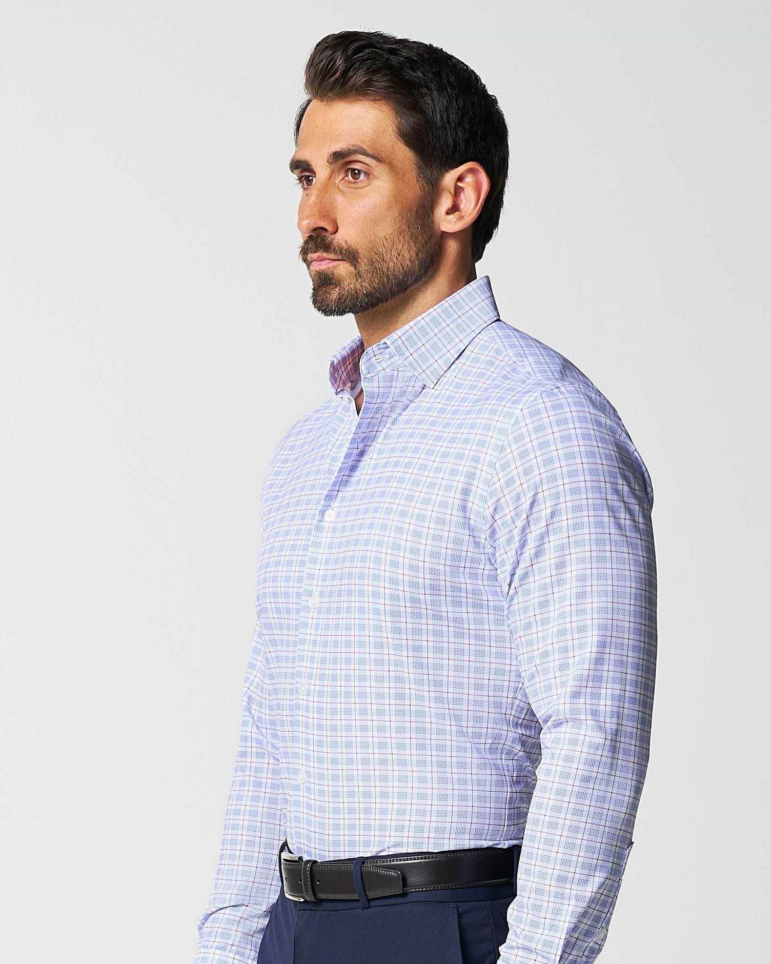 "The Baron" Purple and Blue Plaid