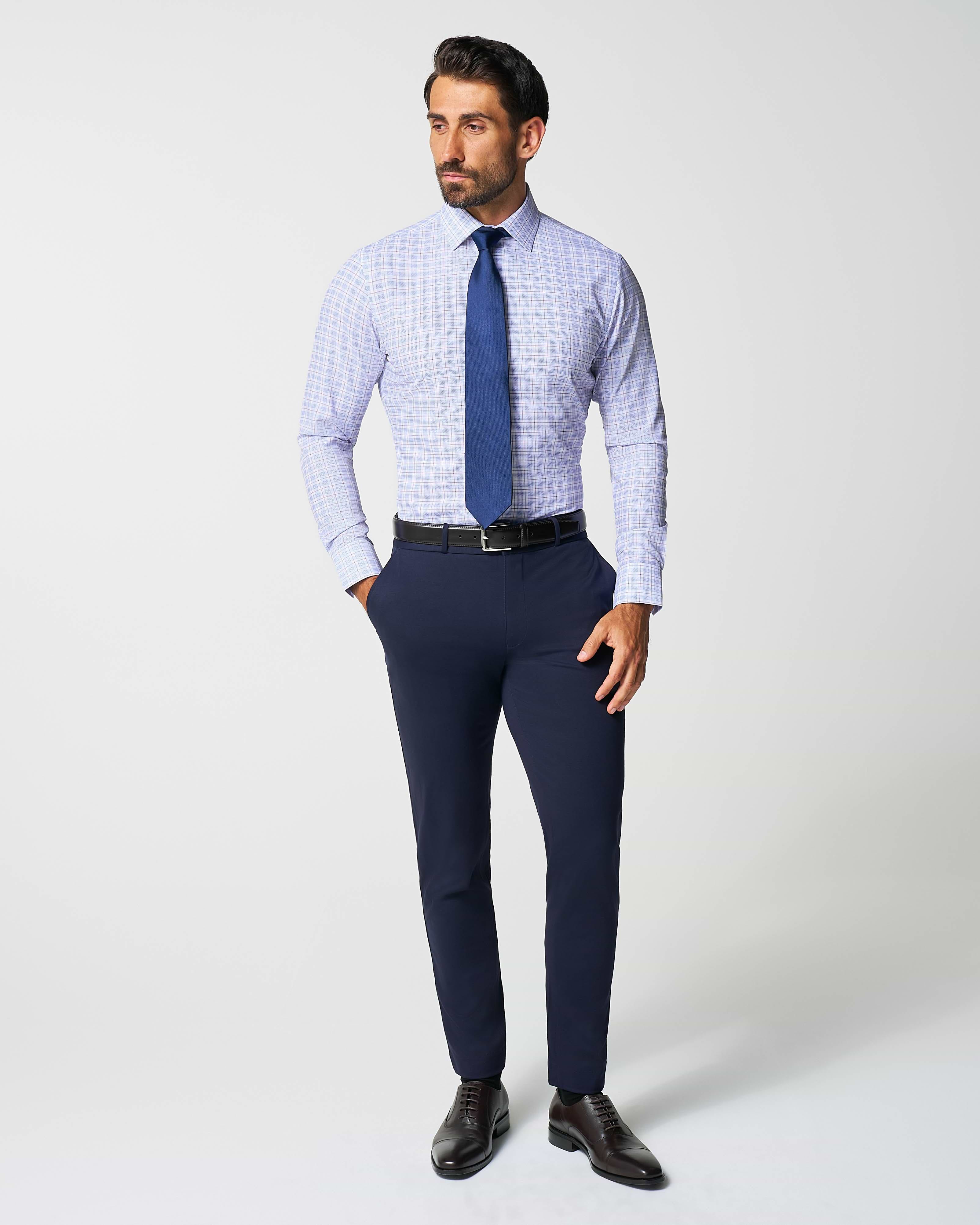 "The Baron" Purple and Blue Plaid - Classic Fit