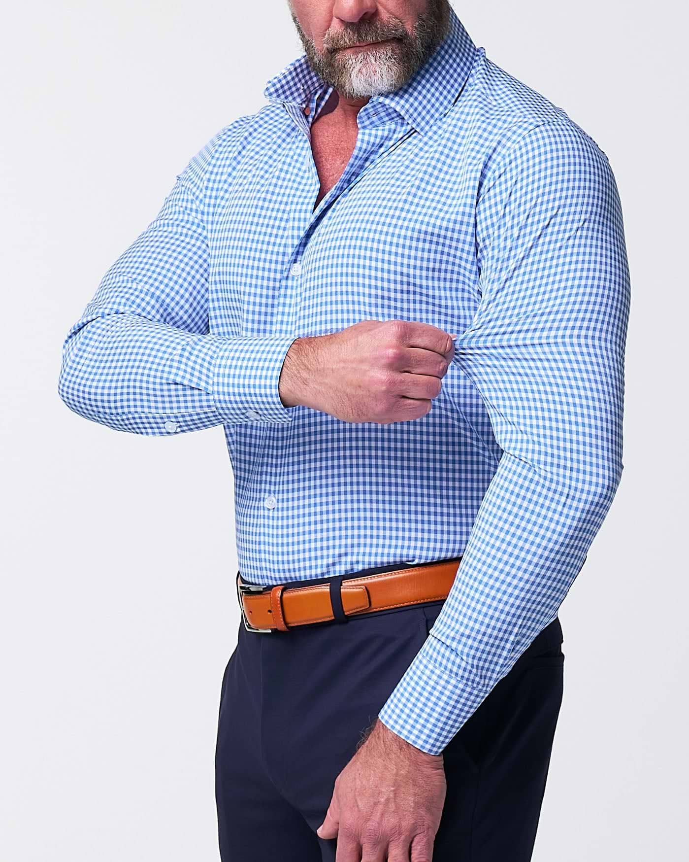 "The Bonino" Blue Gingham - Classic Fit