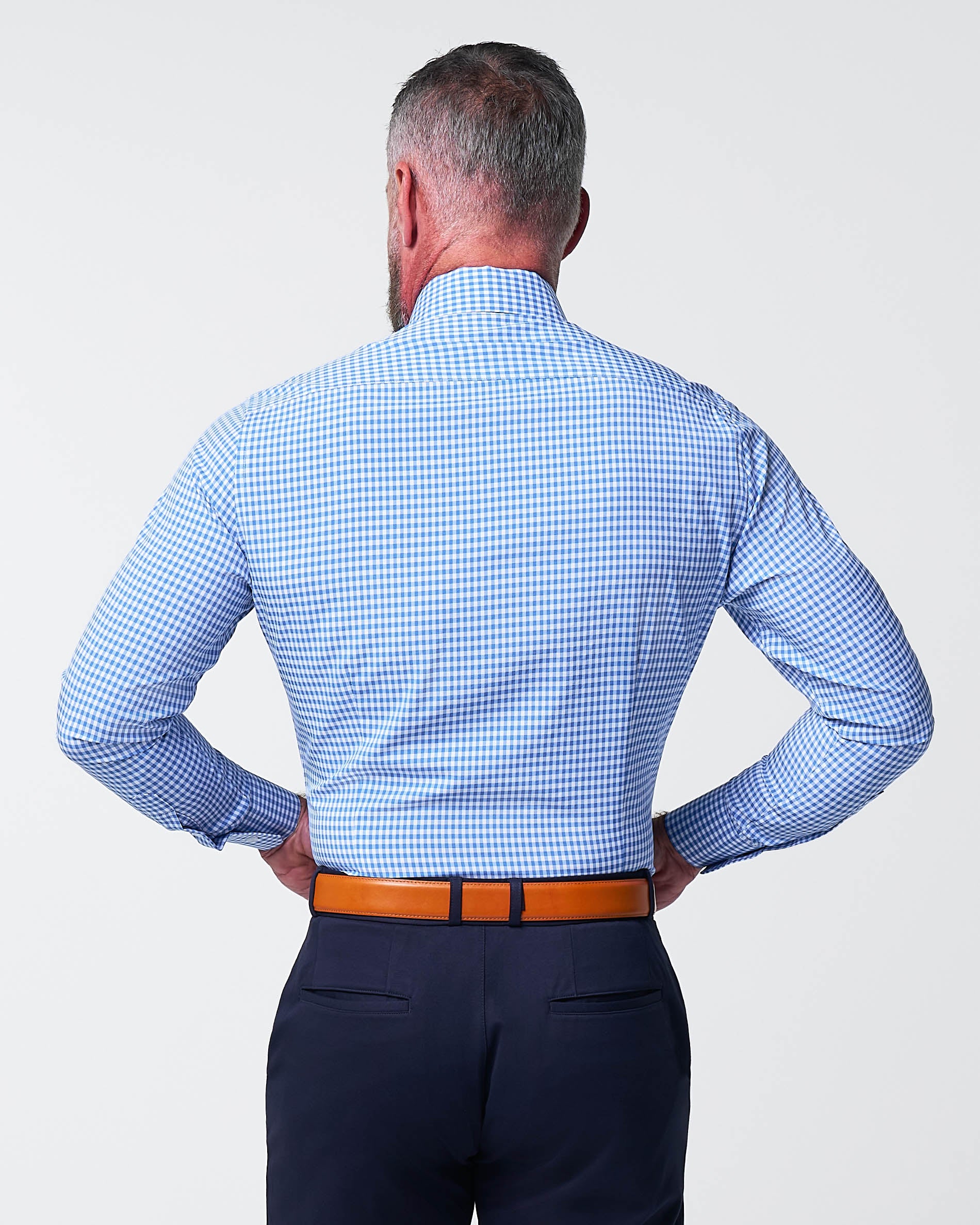 "The Bonino" Blue Gingham - Classic Fit