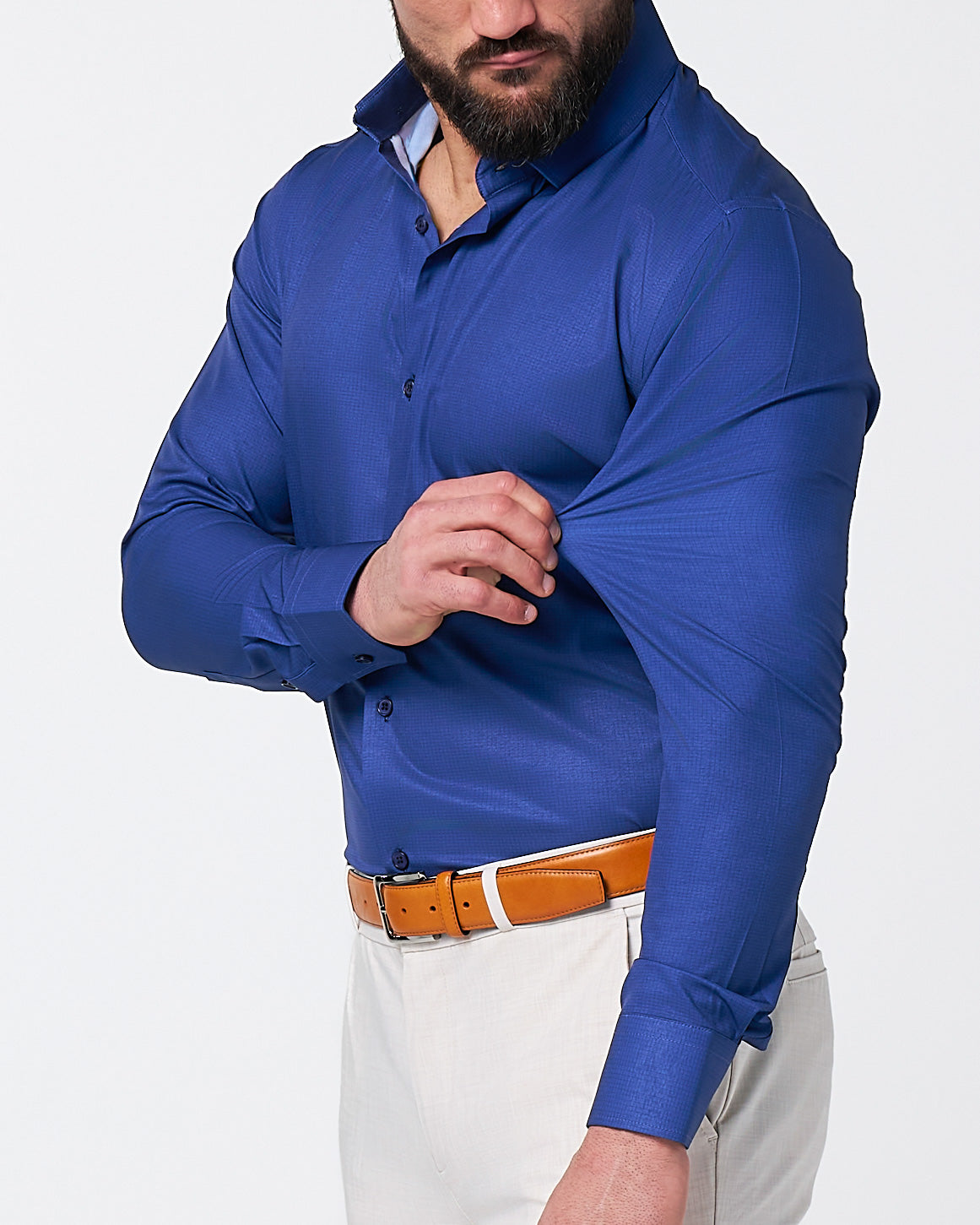 "The Bowman" Navy with Navy Grid