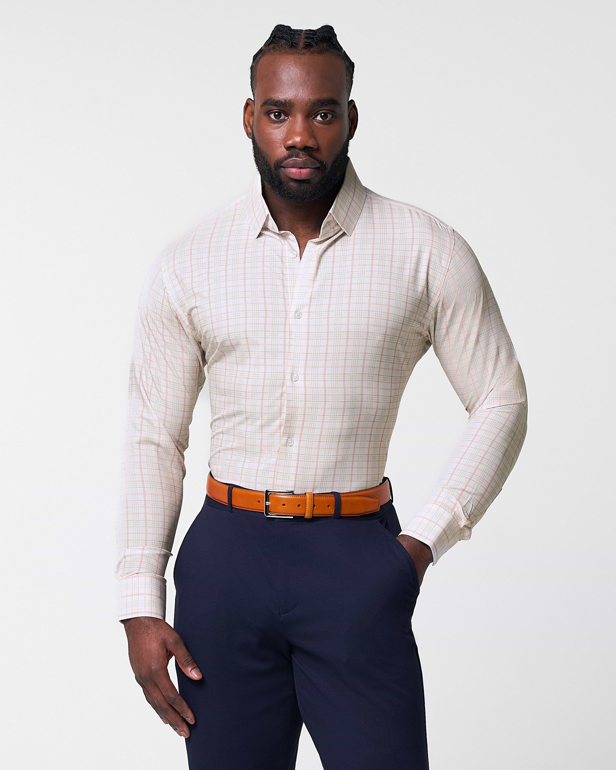 "The Carl" Orange, Yellow, & White Plaid