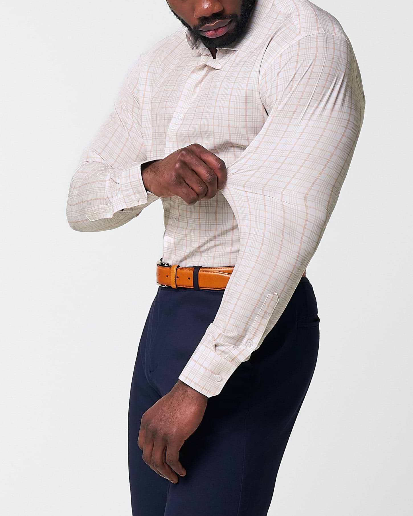 "The Carl" Orange, Yellow, & White Plaid