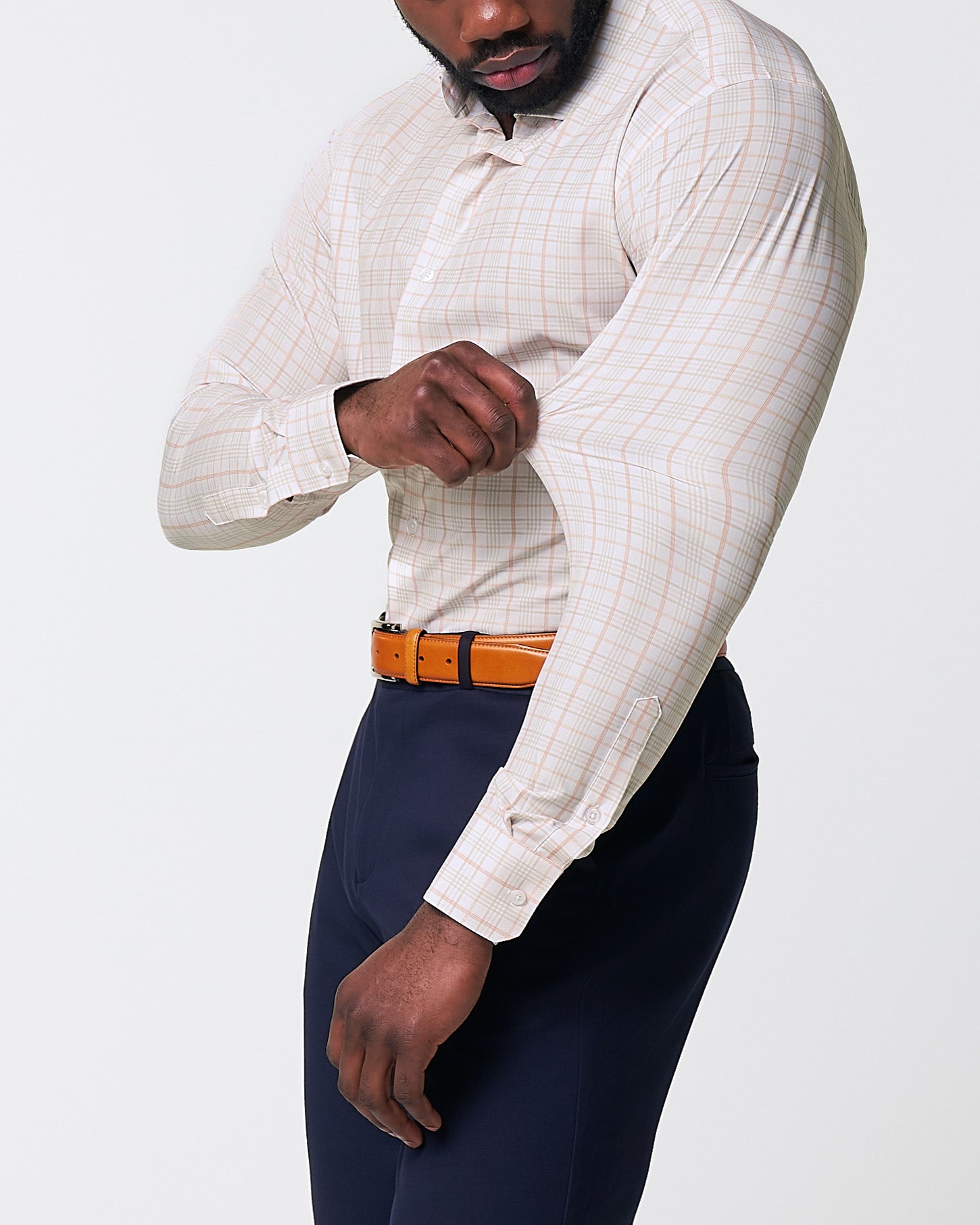 "The Carl" Orange, Yellow, & White Plaid