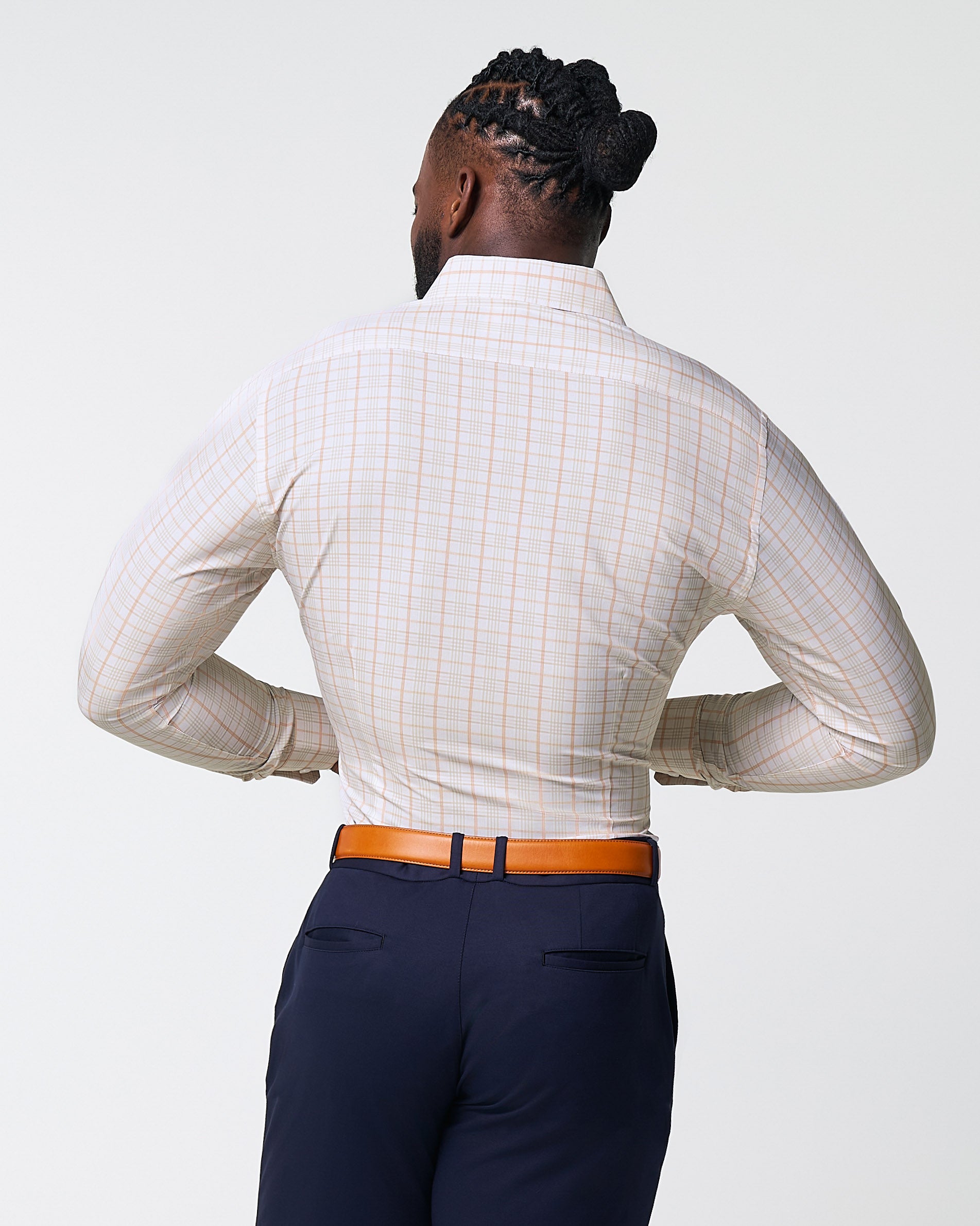 "The Carl" Orange, Yellow, & White Plaid