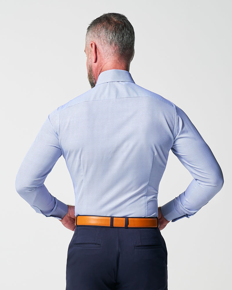 "The Charles" Navy Diamond Dress Shirt