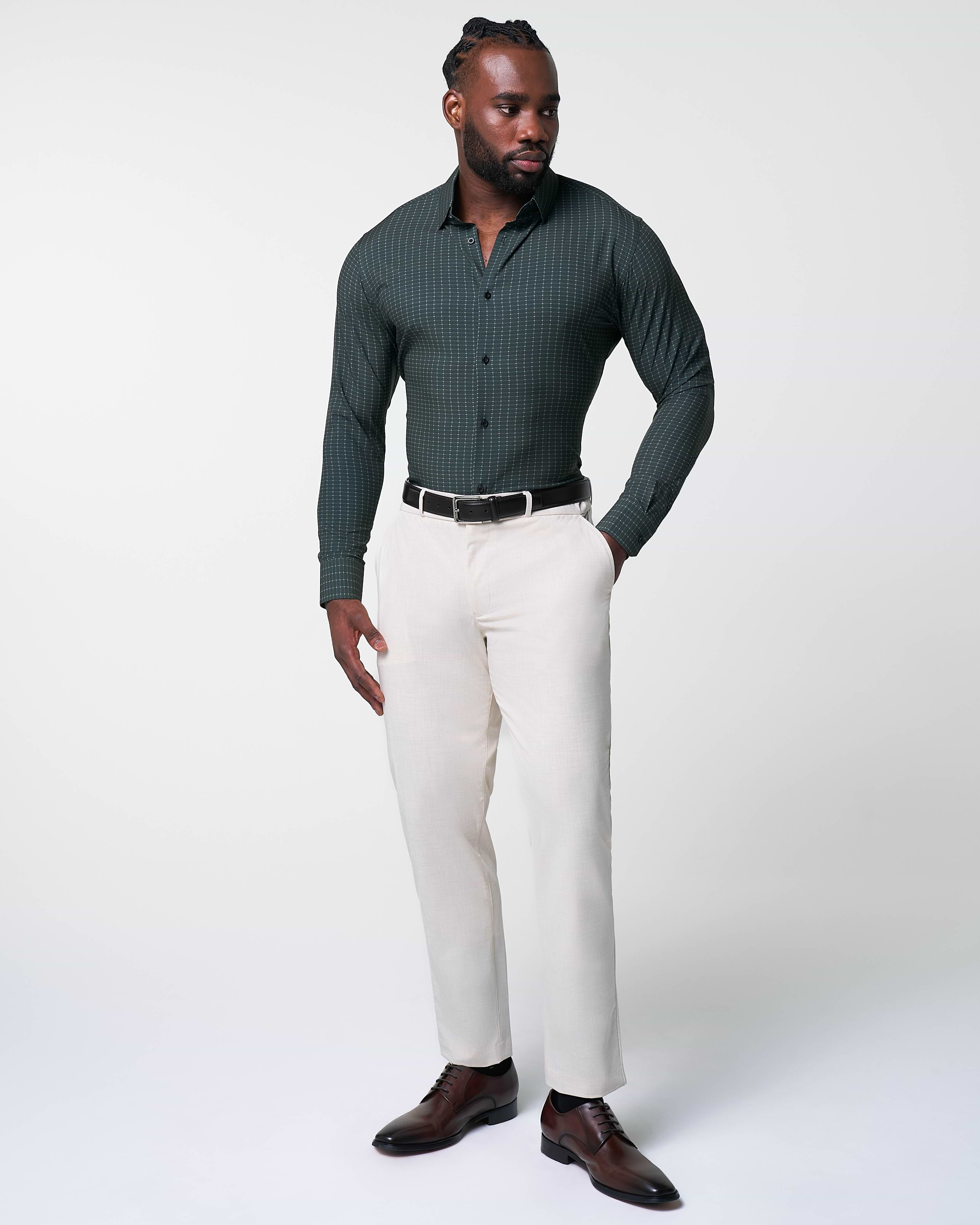 "The Colby" Dark Green & Mint Windowpane