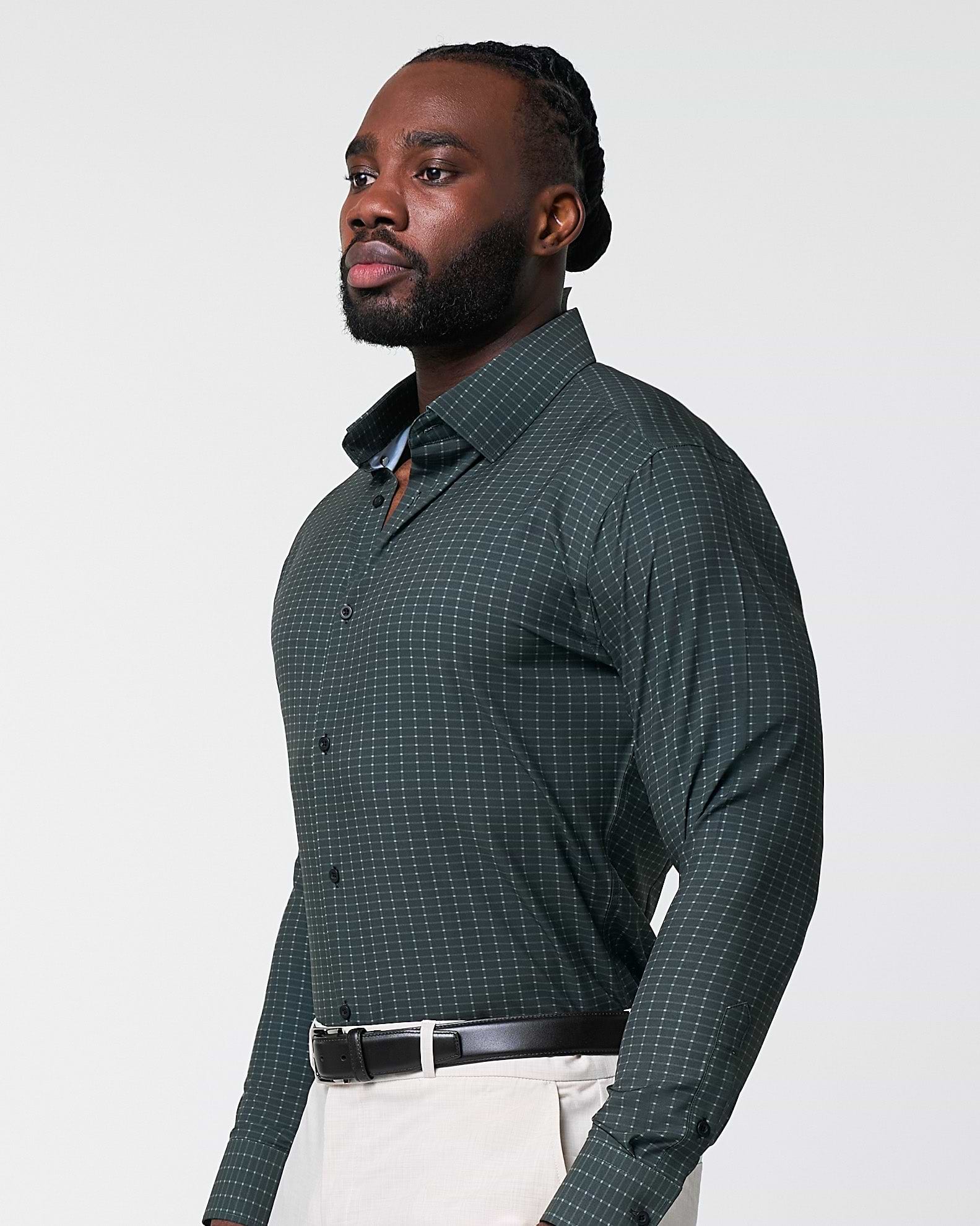 "The Colby" Dark Green & Mint Windowpane