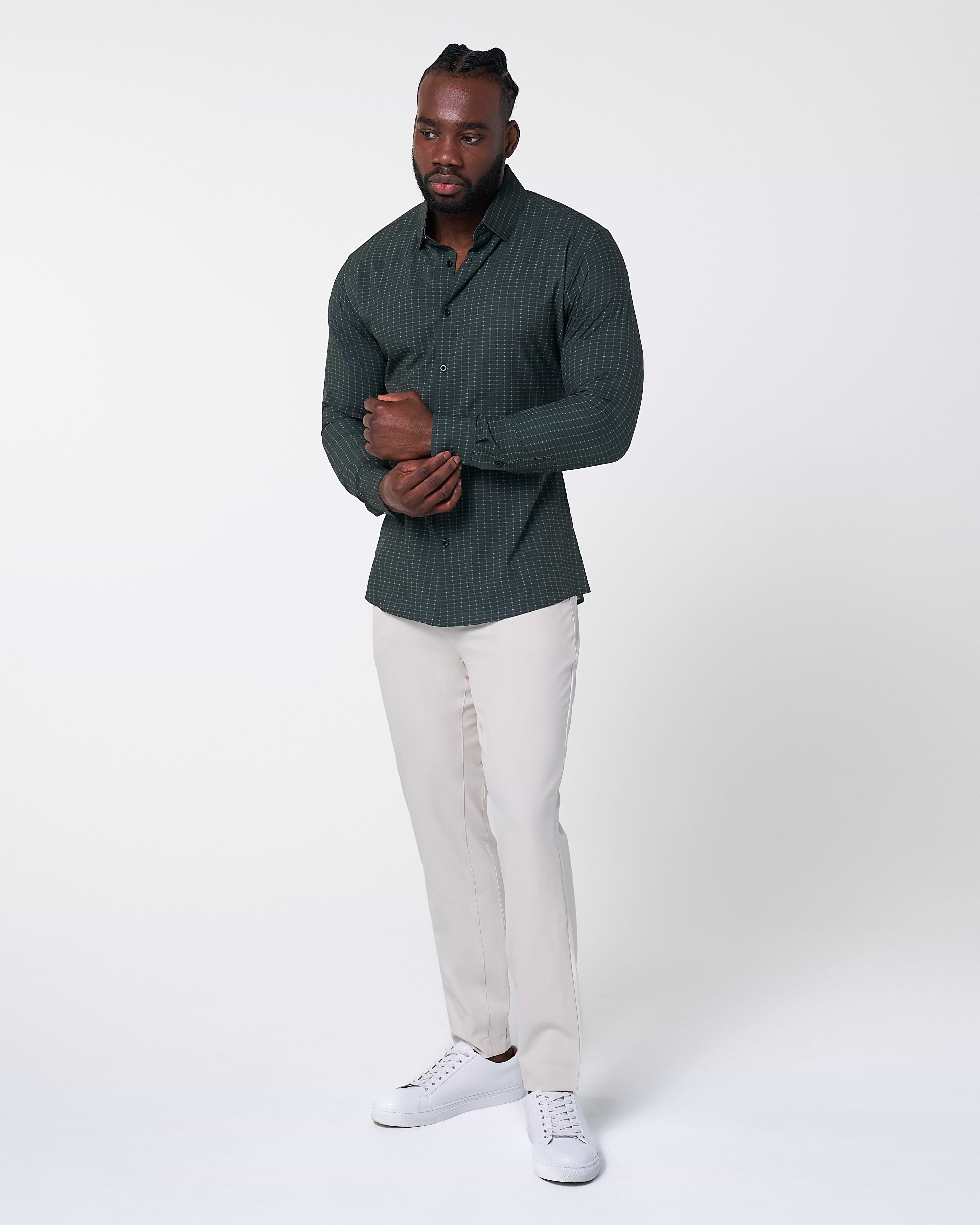 "The Colby" Dark Green & Mint Windowpane