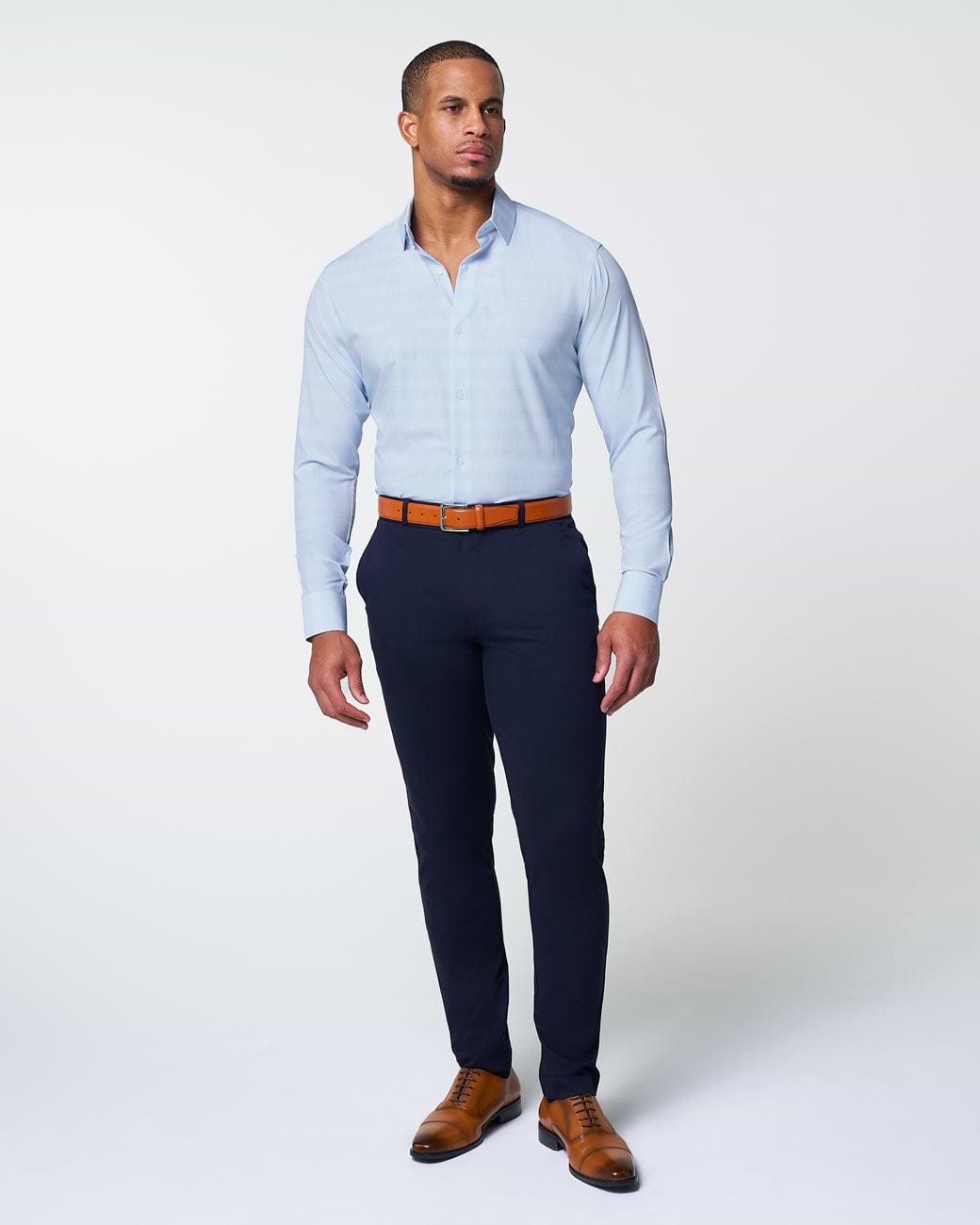 "The Flynn" Light Blue & White Plaid