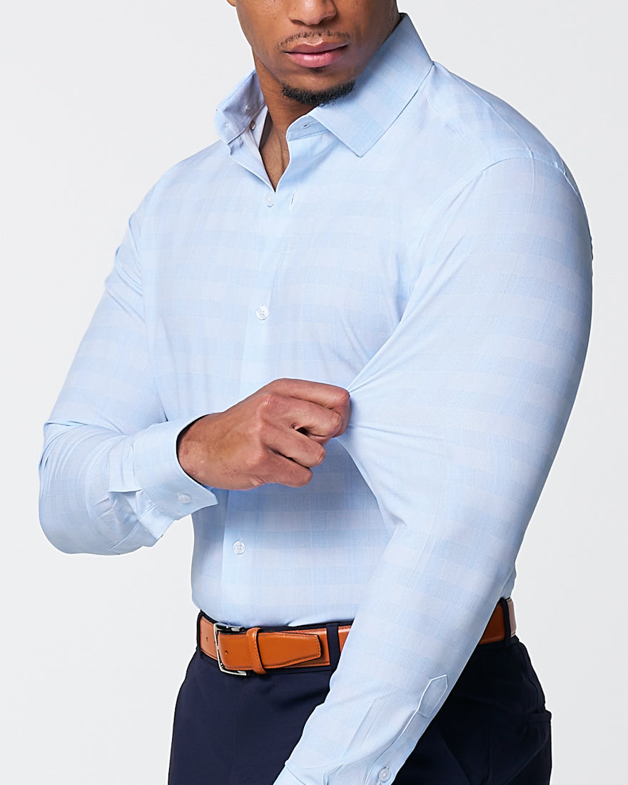 "The Flynn" Light Blue & White Plaid