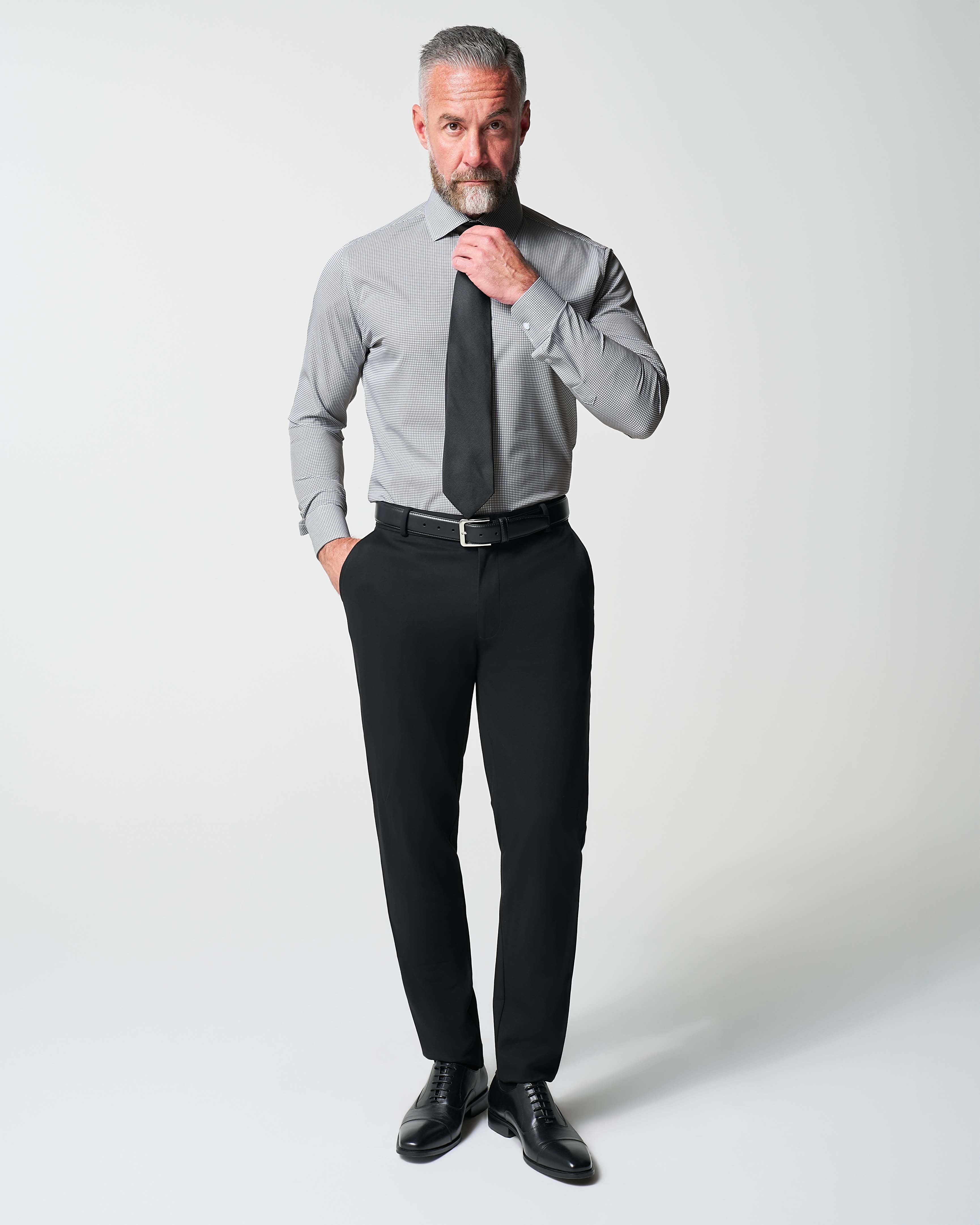 "The Harris" Grey Roped Windowpane