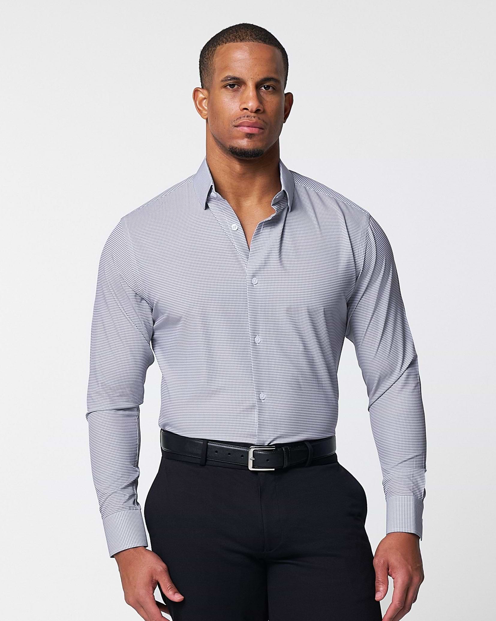 "The Heath" Slate Grey & Purple Mini Gingham