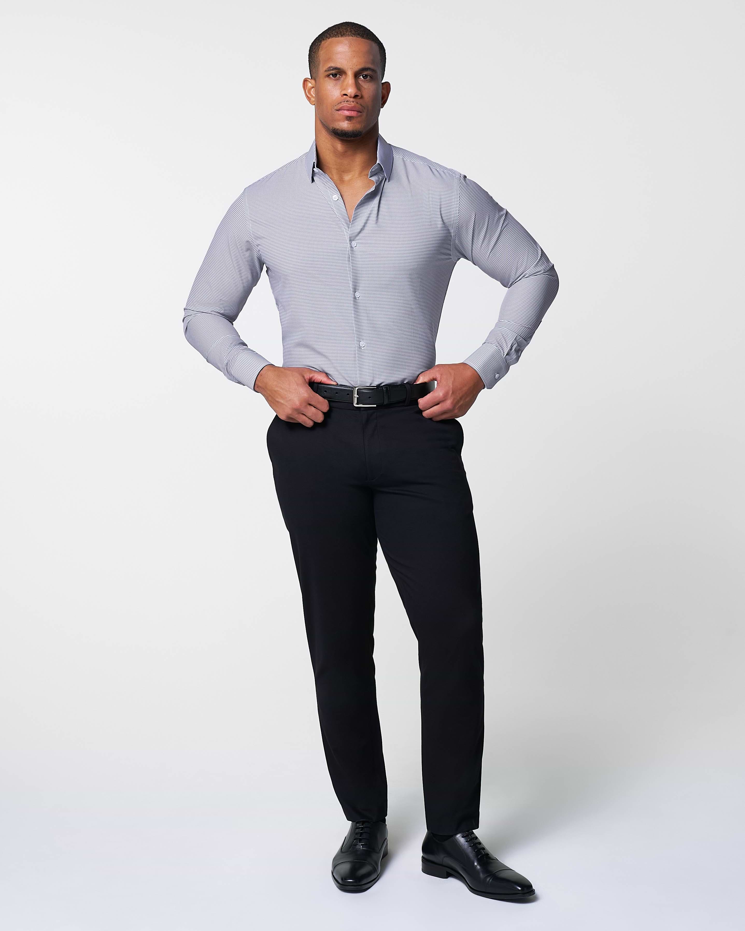 "The Heath" Slate Grey & Purple Mini Gingham