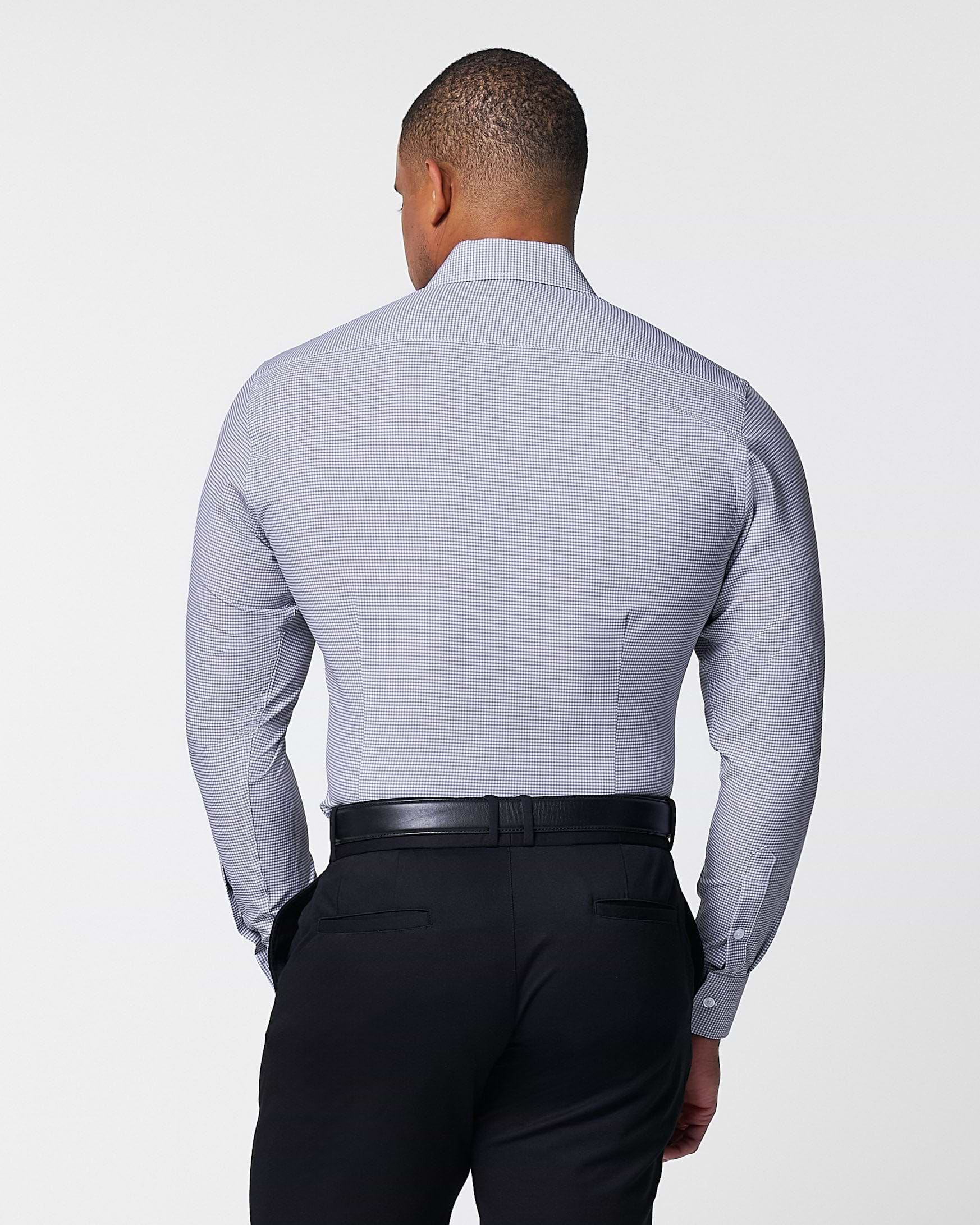 "The Heath" Slate Grey & Purple Mini Gingham