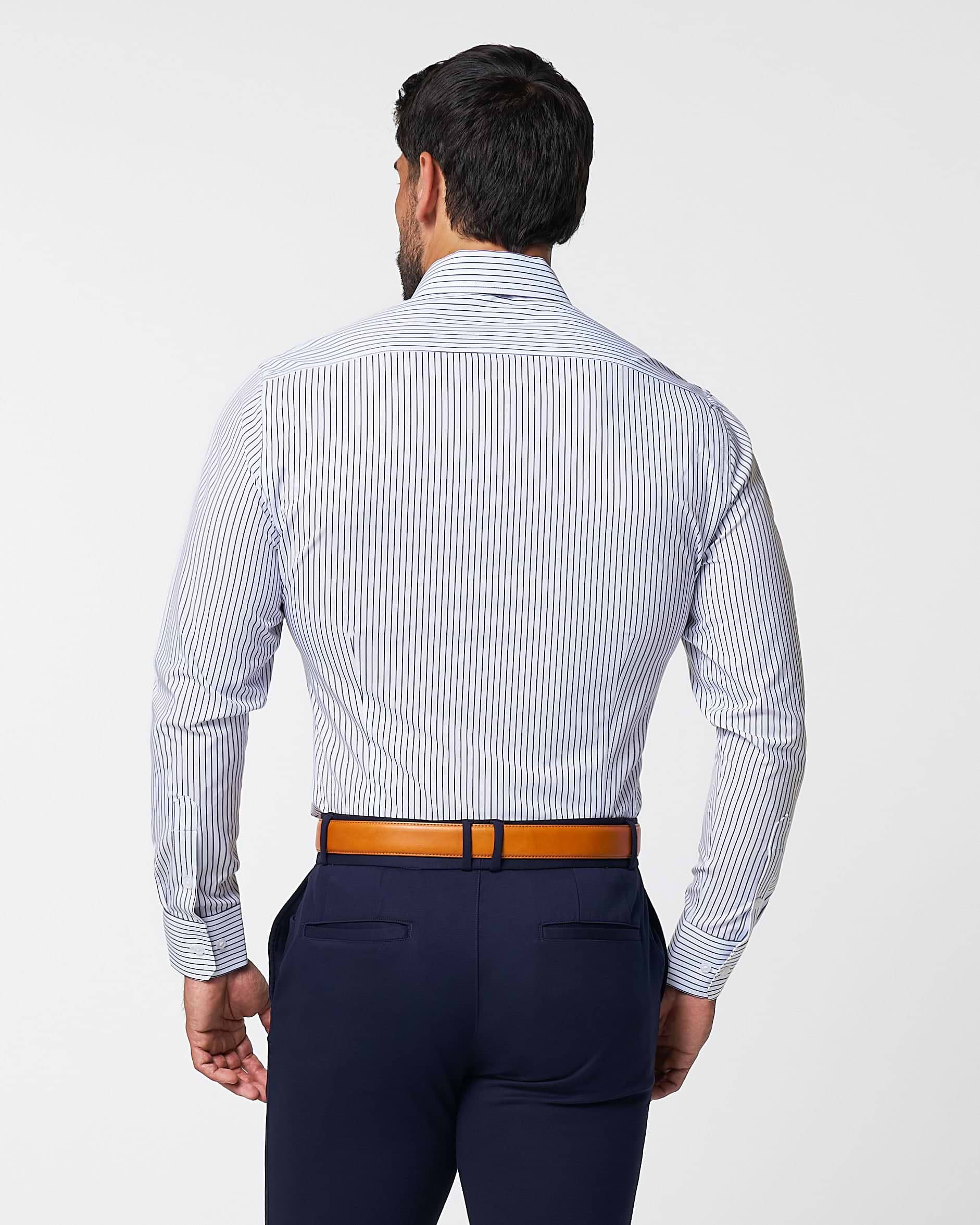 "The Hutton" Navy Pinstripe