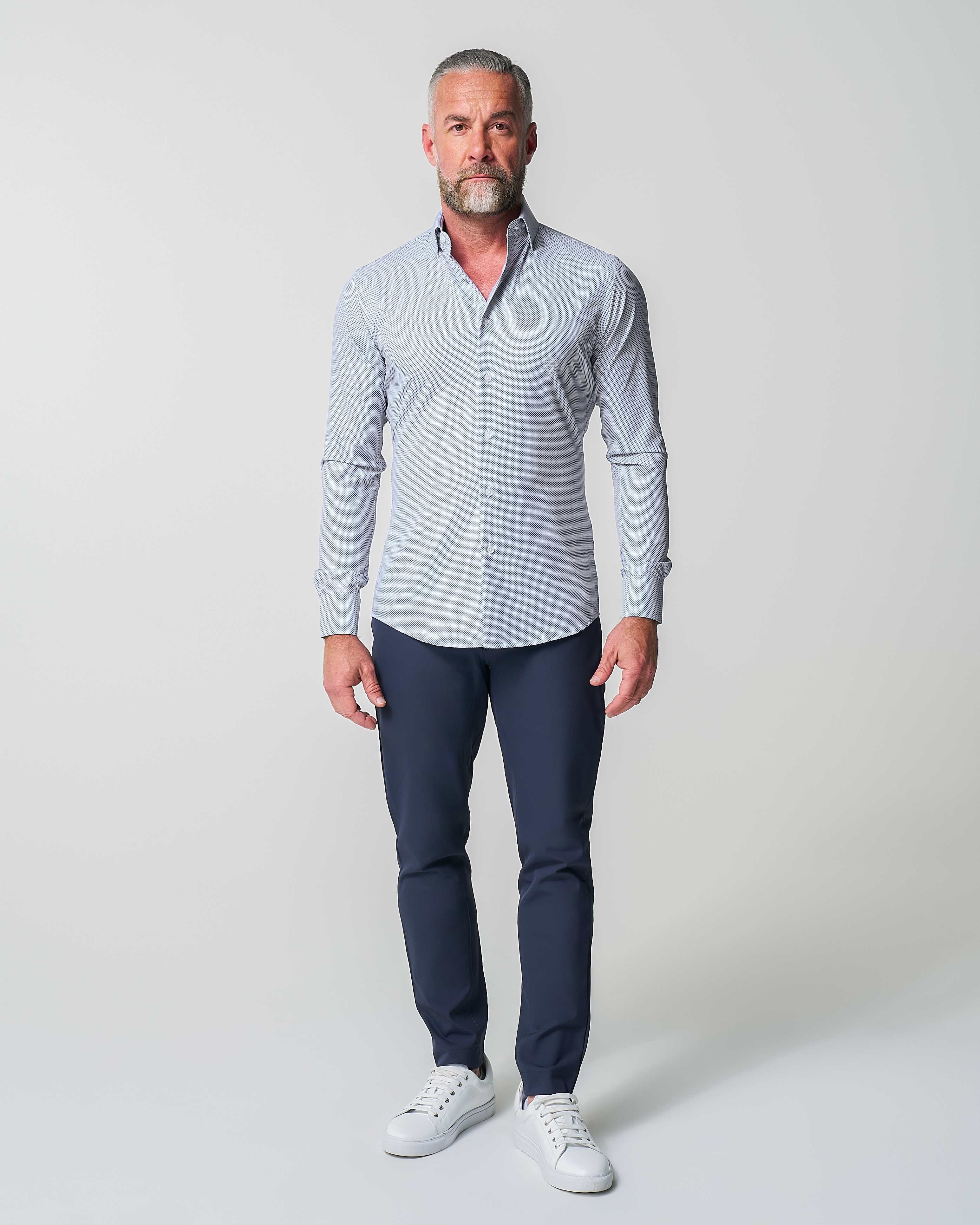 "The Jameson" Mini Navy Dot - Classic Fit