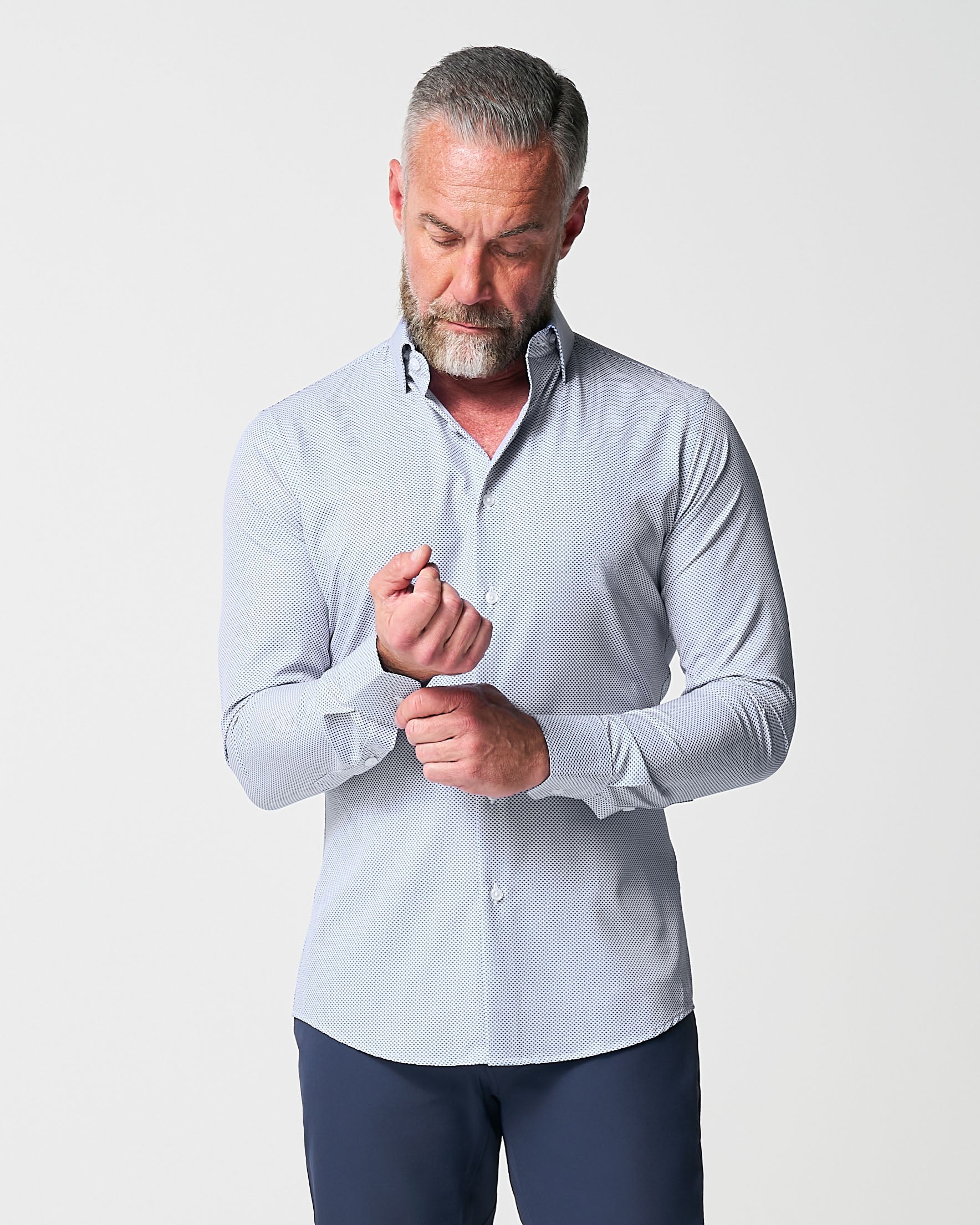 "The Jameson" Mini Navy Dot - Classic Fit