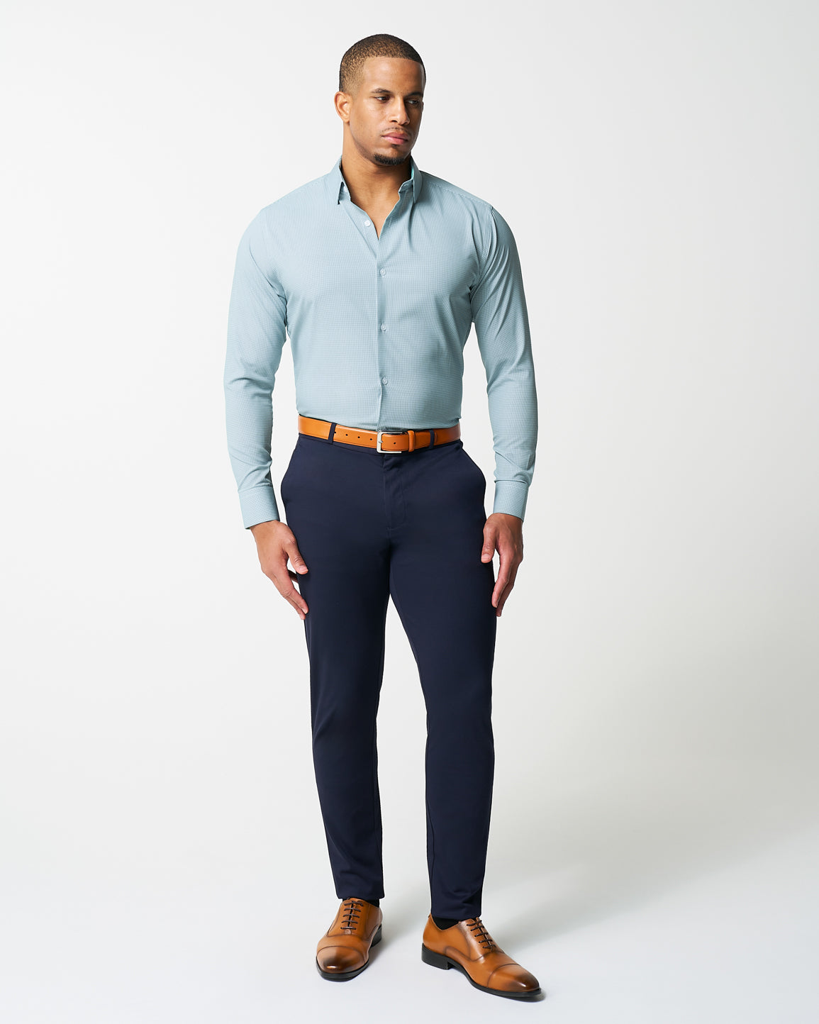 "The Kane" Green & White Houndstooth