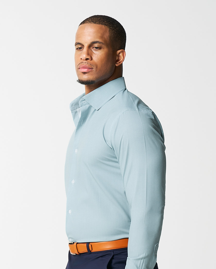 "The Kane" Green & White Houndstooth