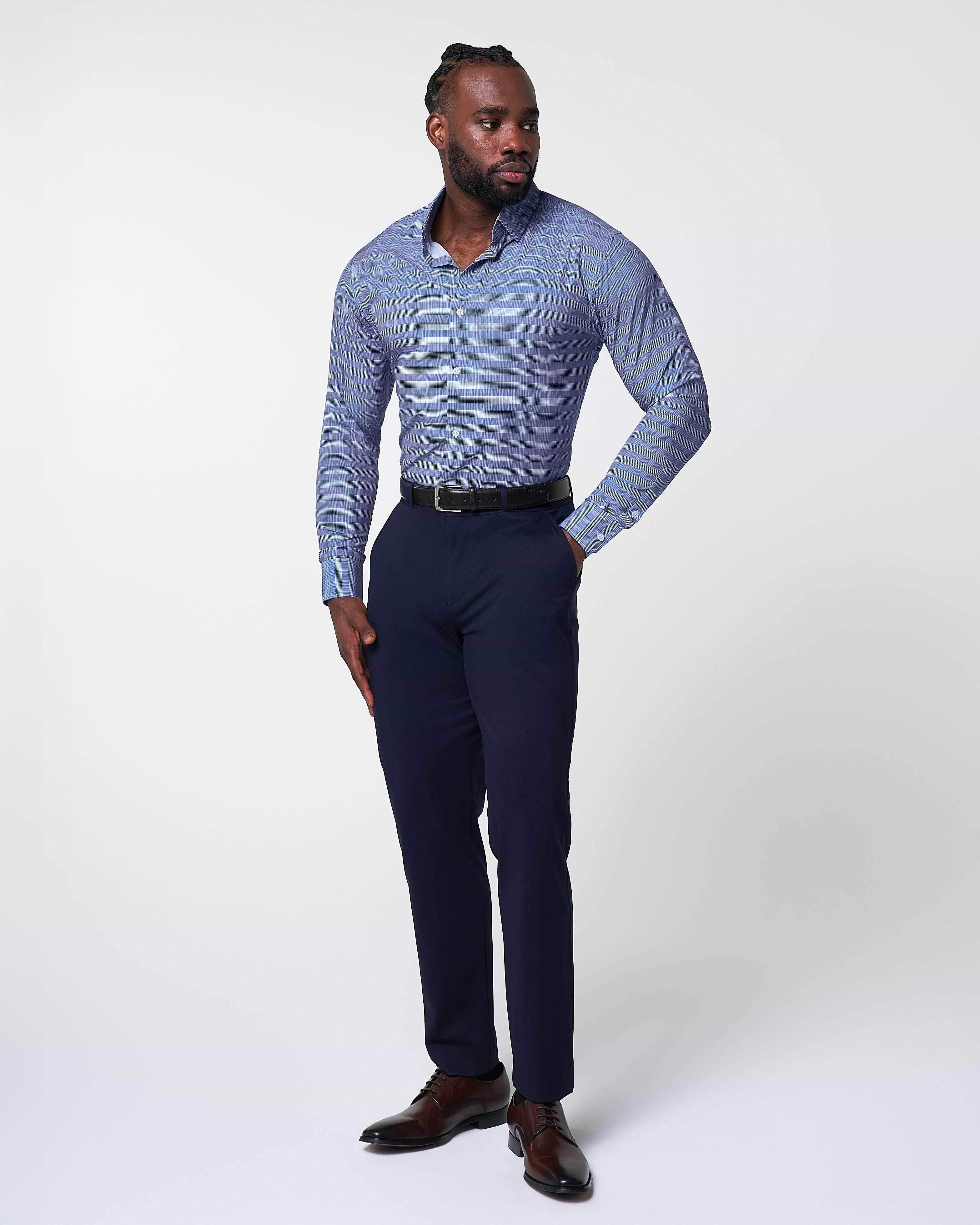 "The Knox" Navy & White Plaid