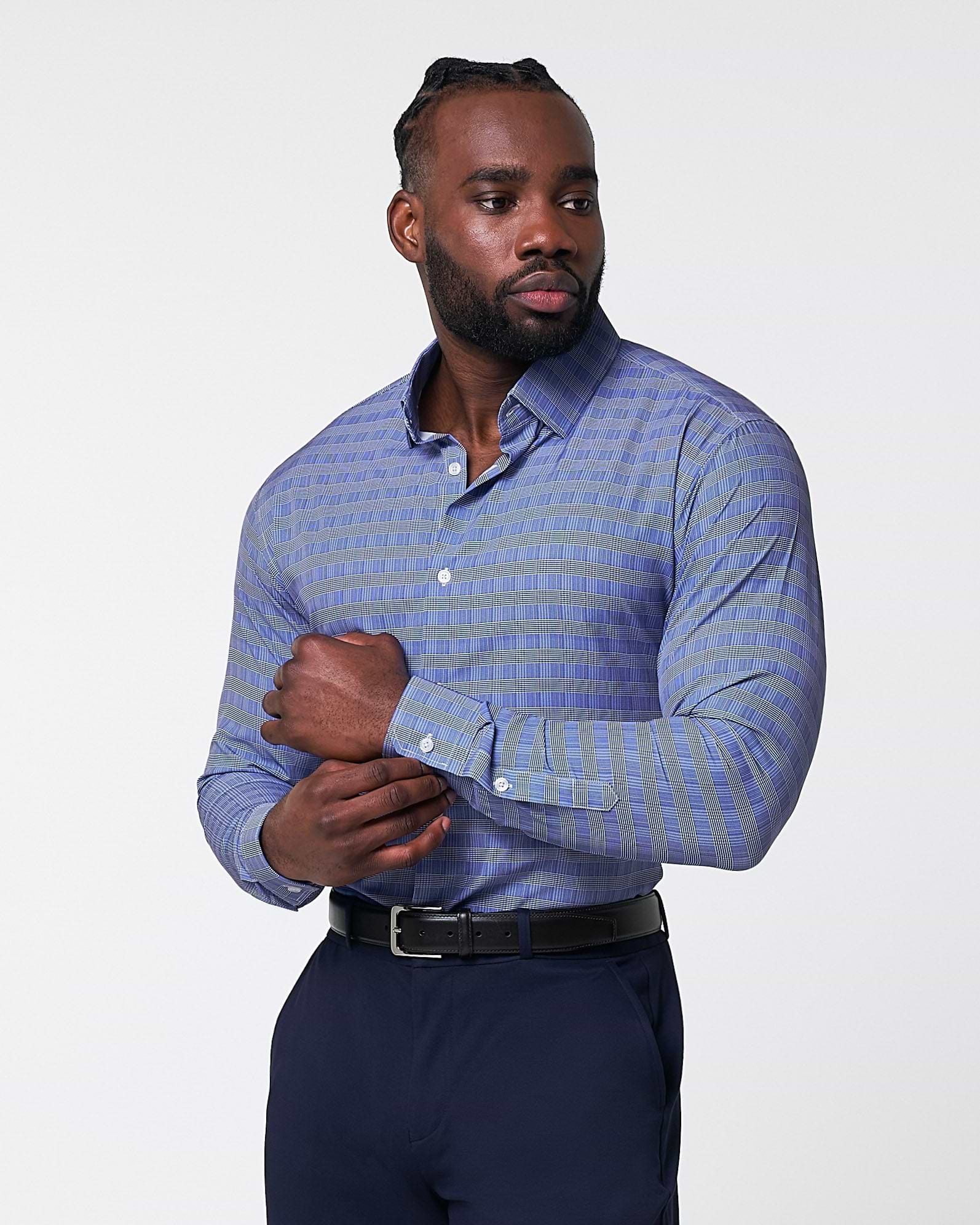 "The Knox" Navy & White Plaid