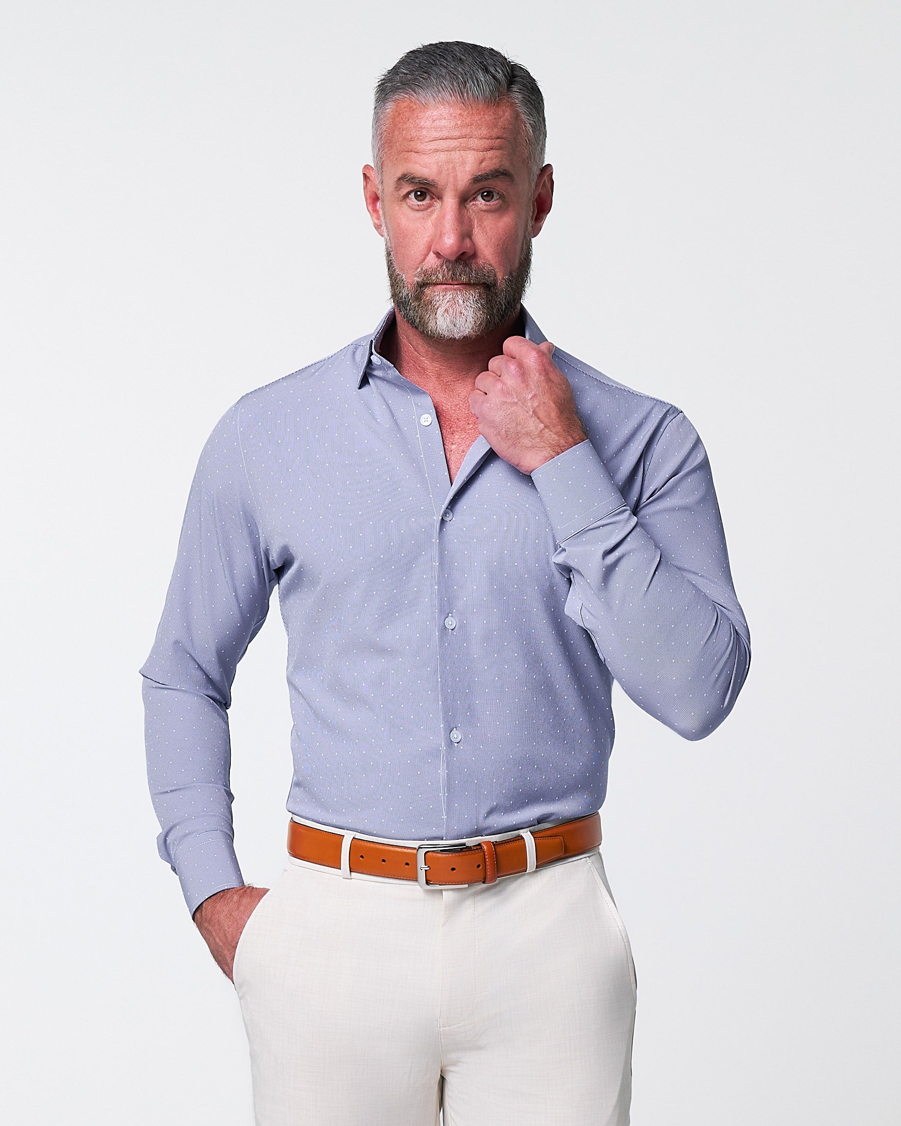 "The Lambert" Blue with White Dots