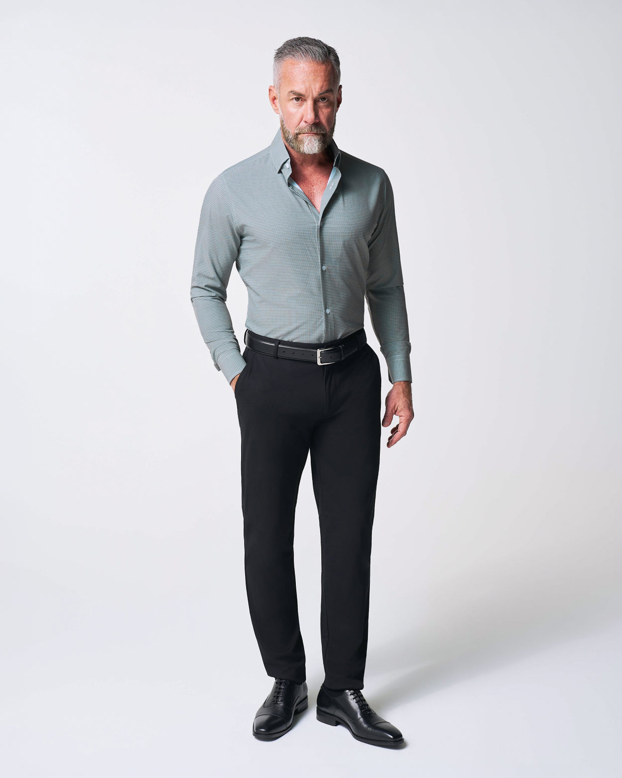 "The La Porta" Green, White, & Black Mini Double Check