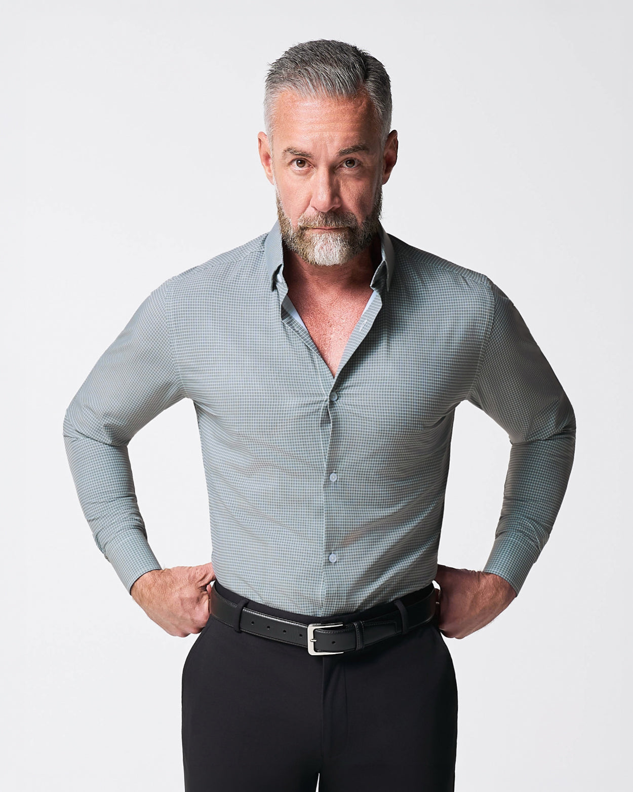 "The La Porta" Green, White, & Black Mini Double Check