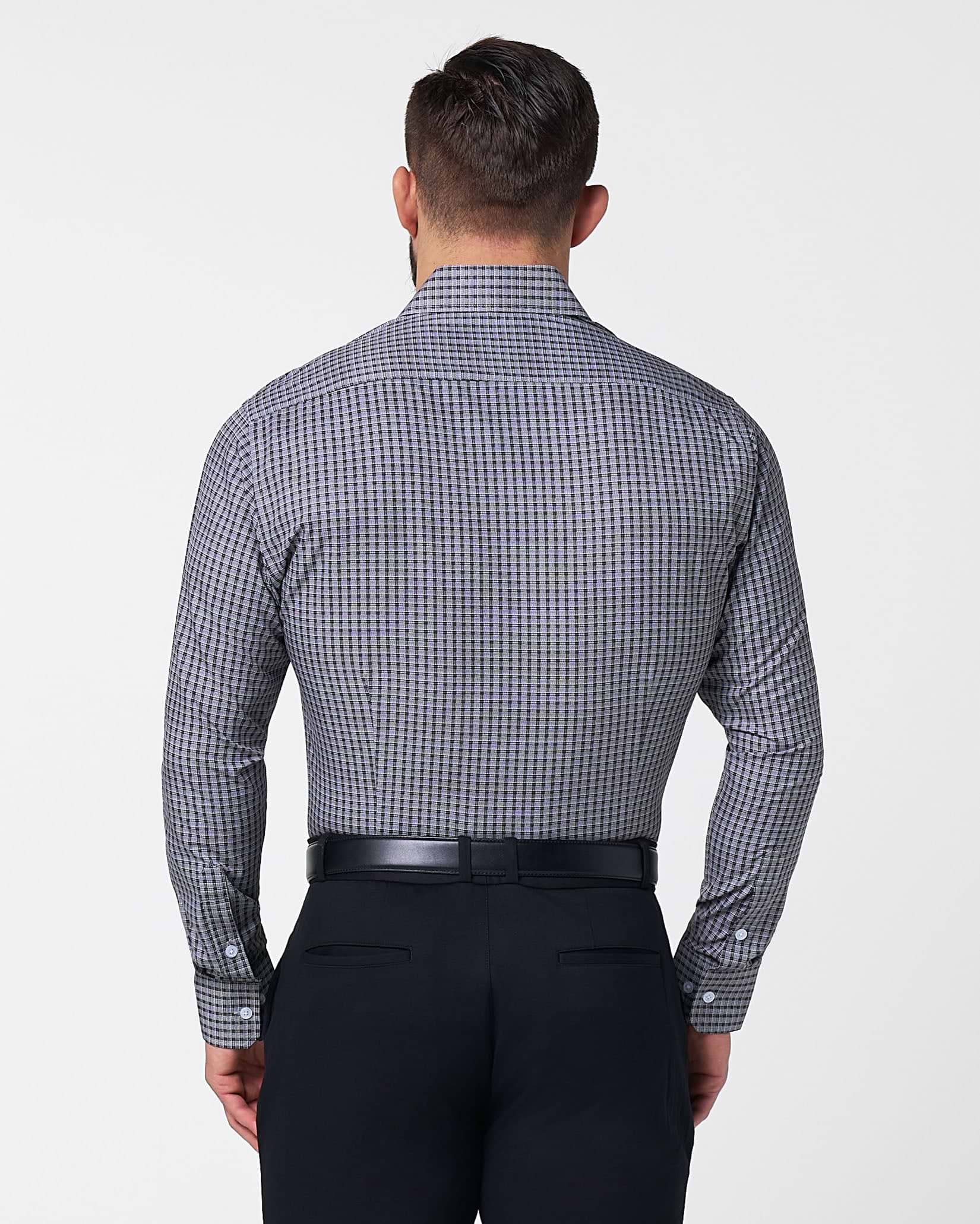 "The Mantle" White & Black Plaid