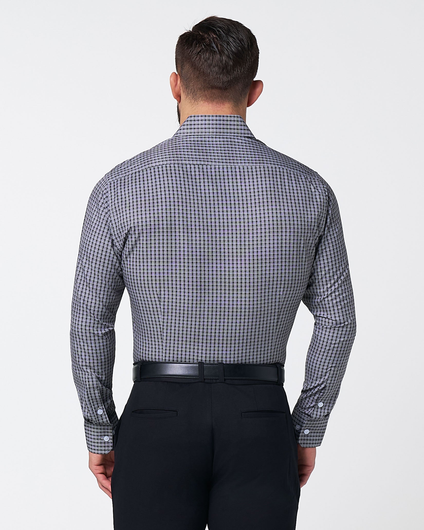 "The Mantle" White & Black Plaid