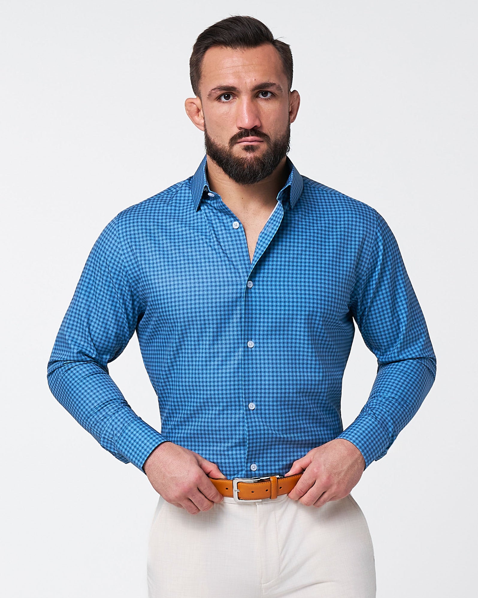 "The Montgomery" Teal & Navy Gingham