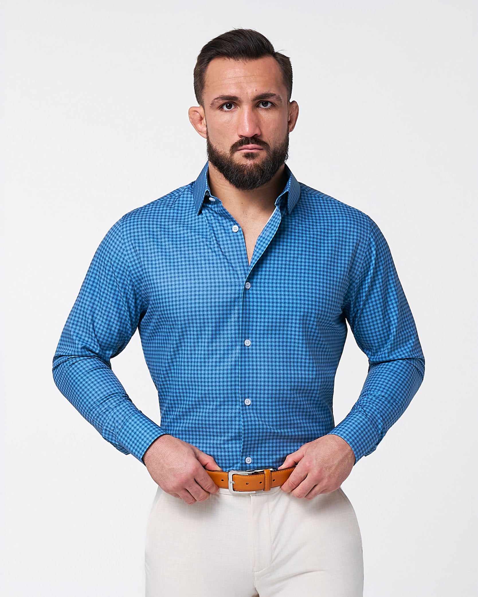 "The Montgomery" Teal & Navy Gingham