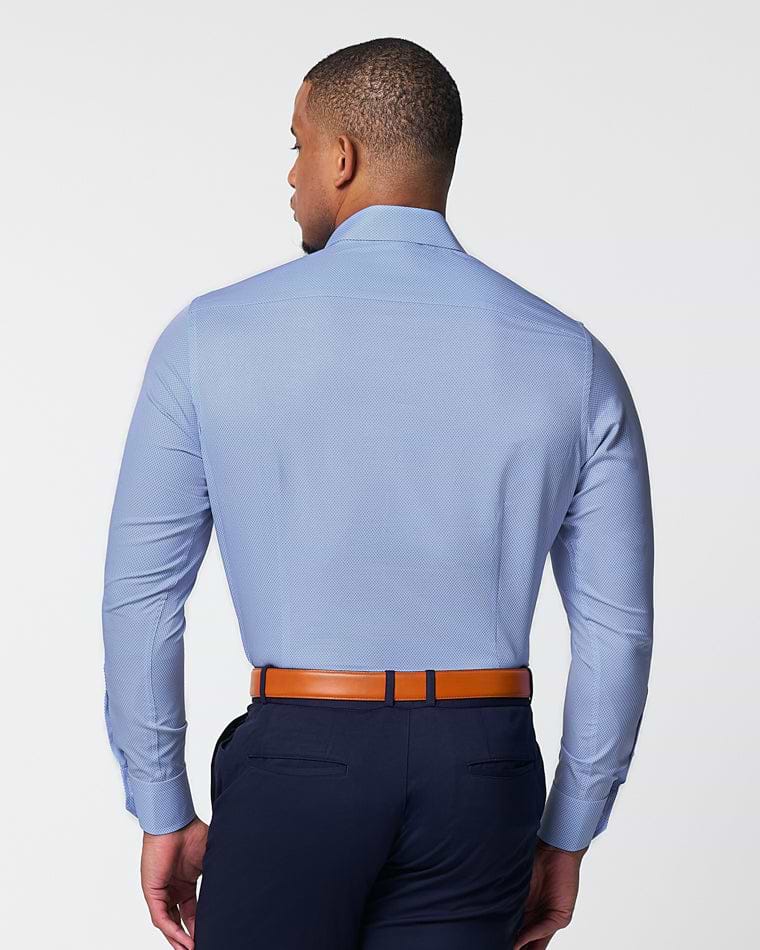 "The Morrison" Blue & White Mini Pattern - Classic Fit