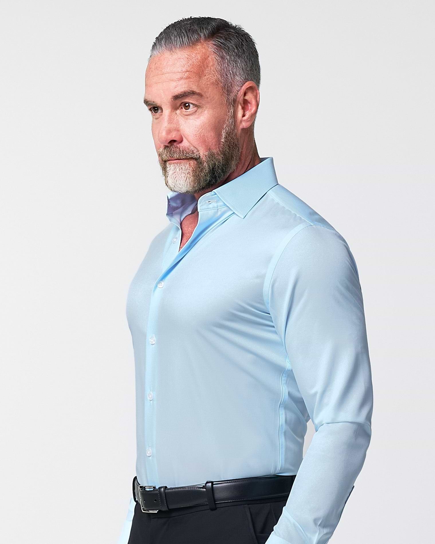 ''The Peter" Light Blue Weave - Classic Fit