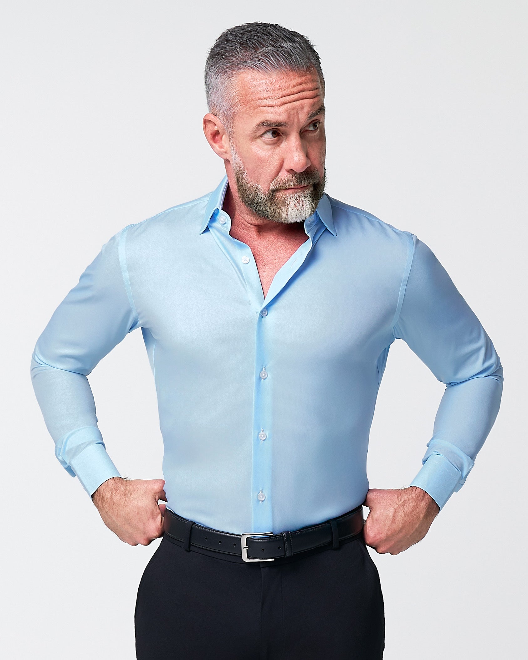 ''The Peter" Light Blue Weave - Classic Fit