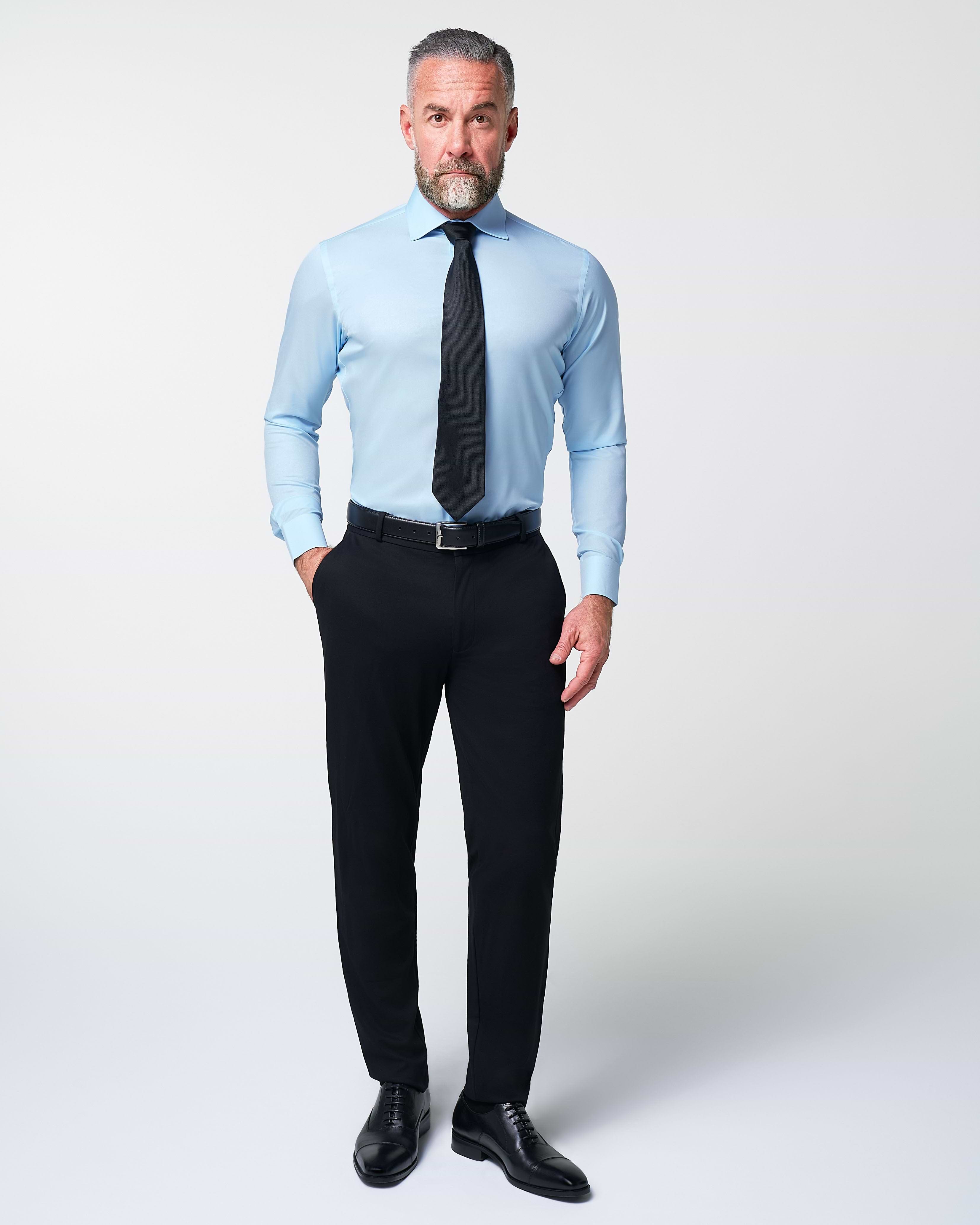 ''The Peter" Light Blue Weave - Classic Fit