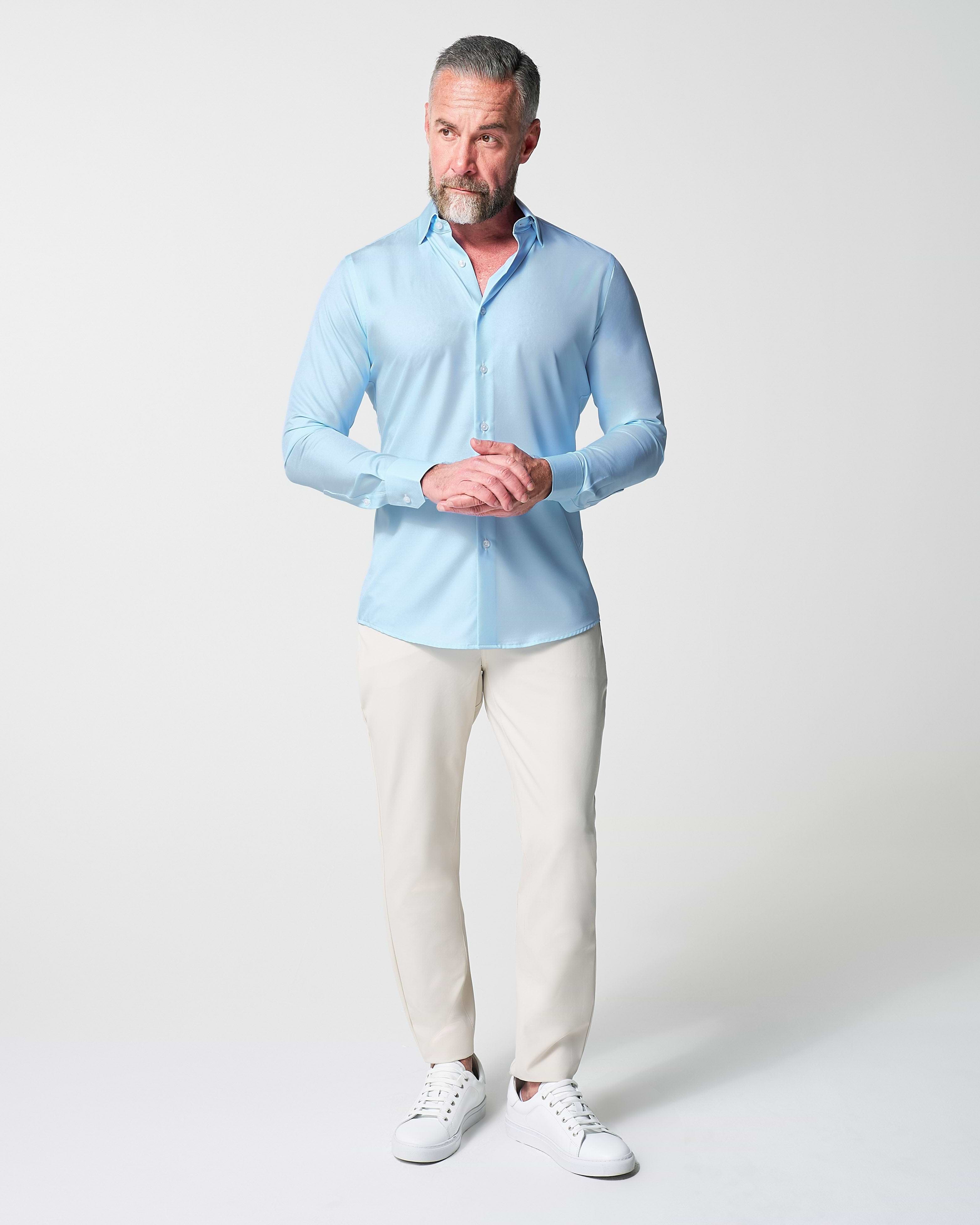 ''The Peter" Light Blue Weave - Classic Fit
