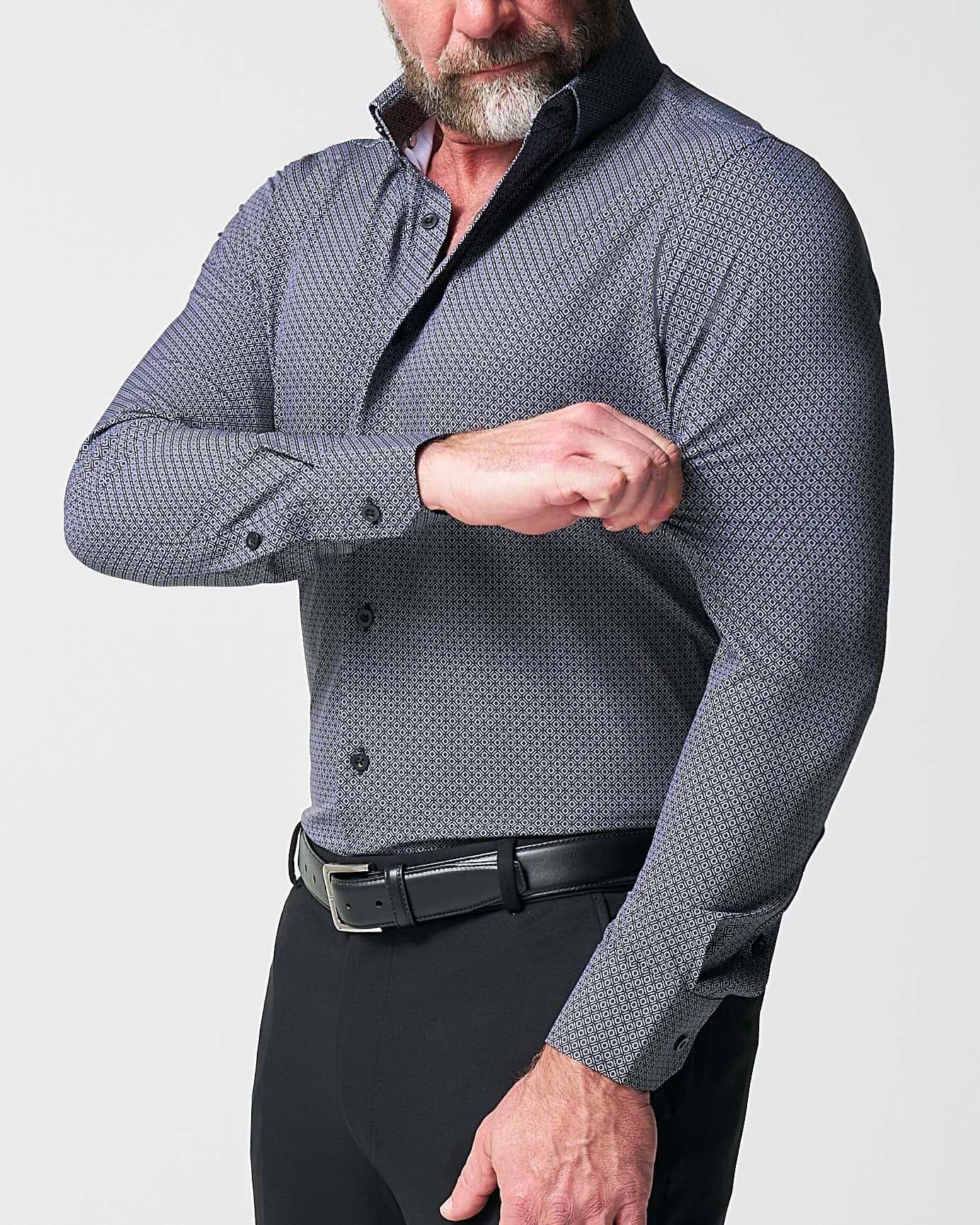 "The Remington" Black and White Star Geo Print