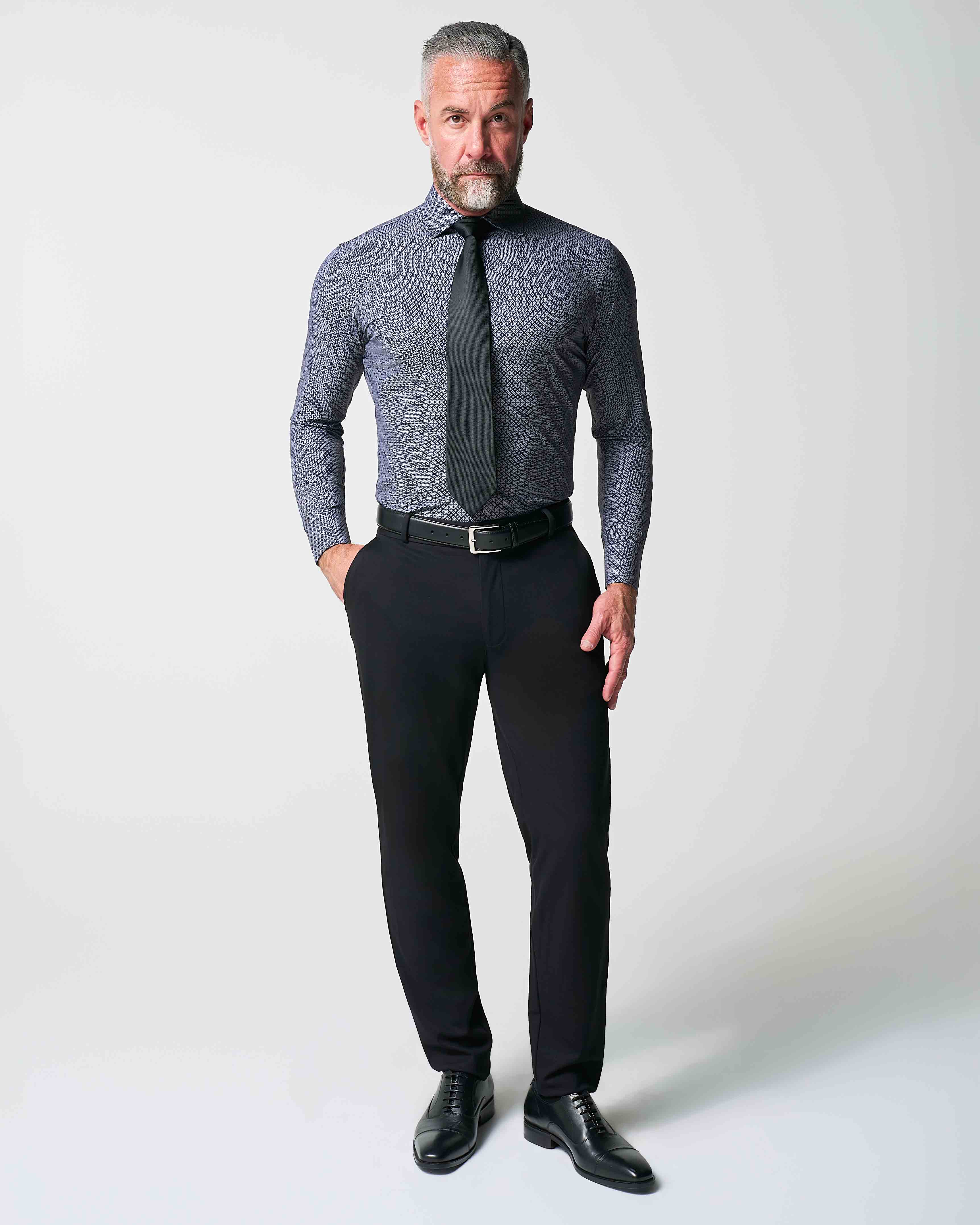 "The Remington" Black and White Star Geo Print