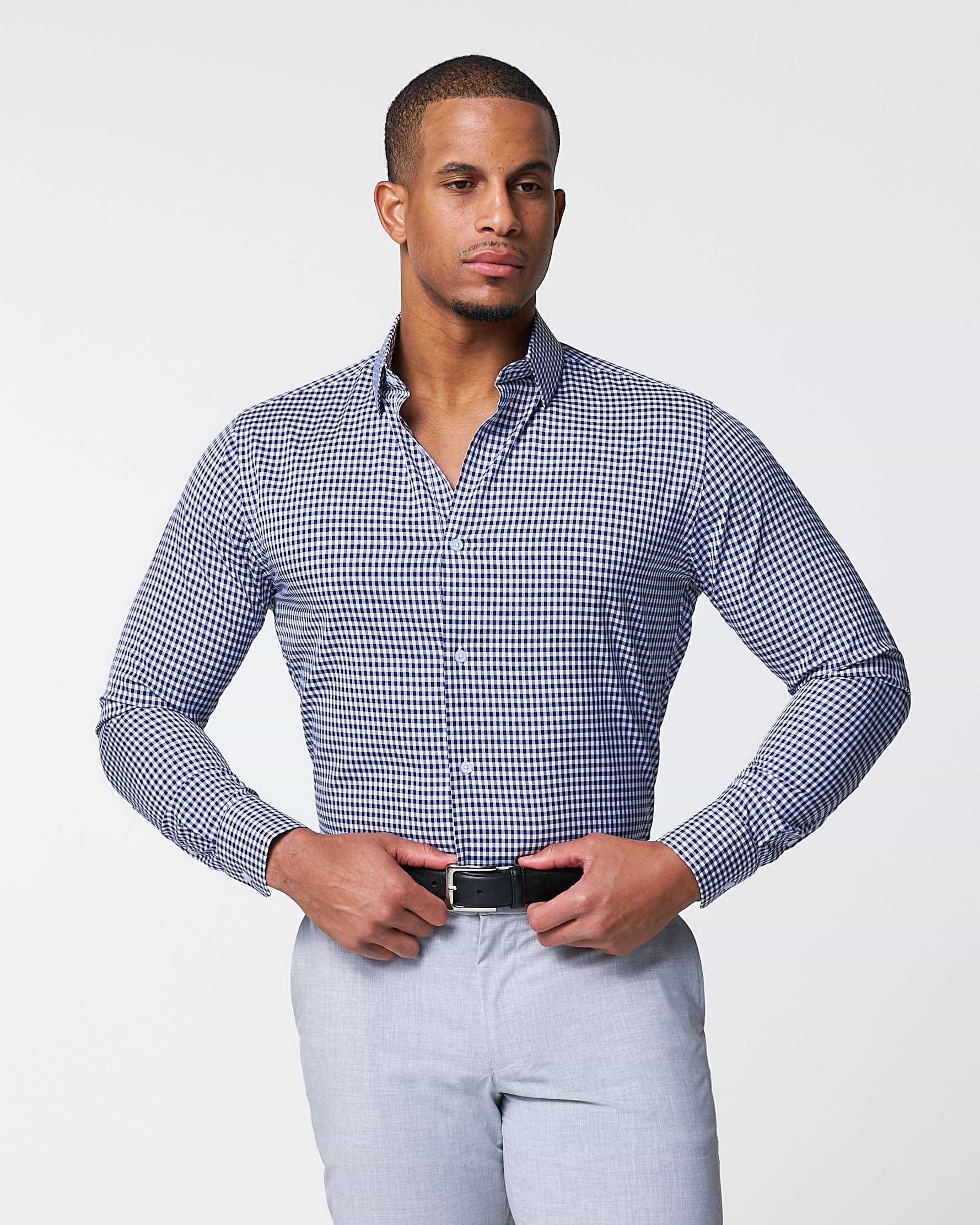 "The Rooney" Navy Gingham