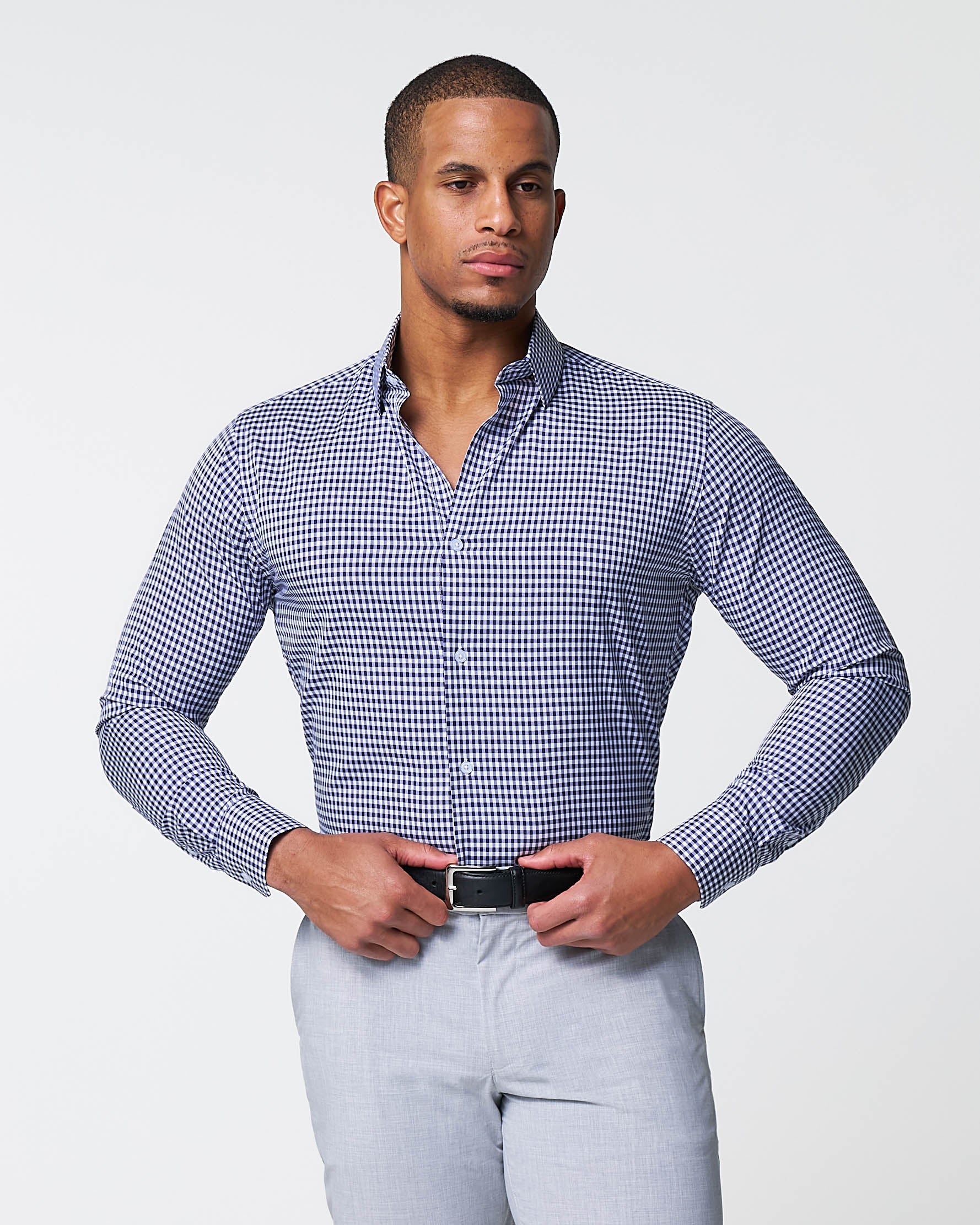 "The Rooney" Navy Gingham