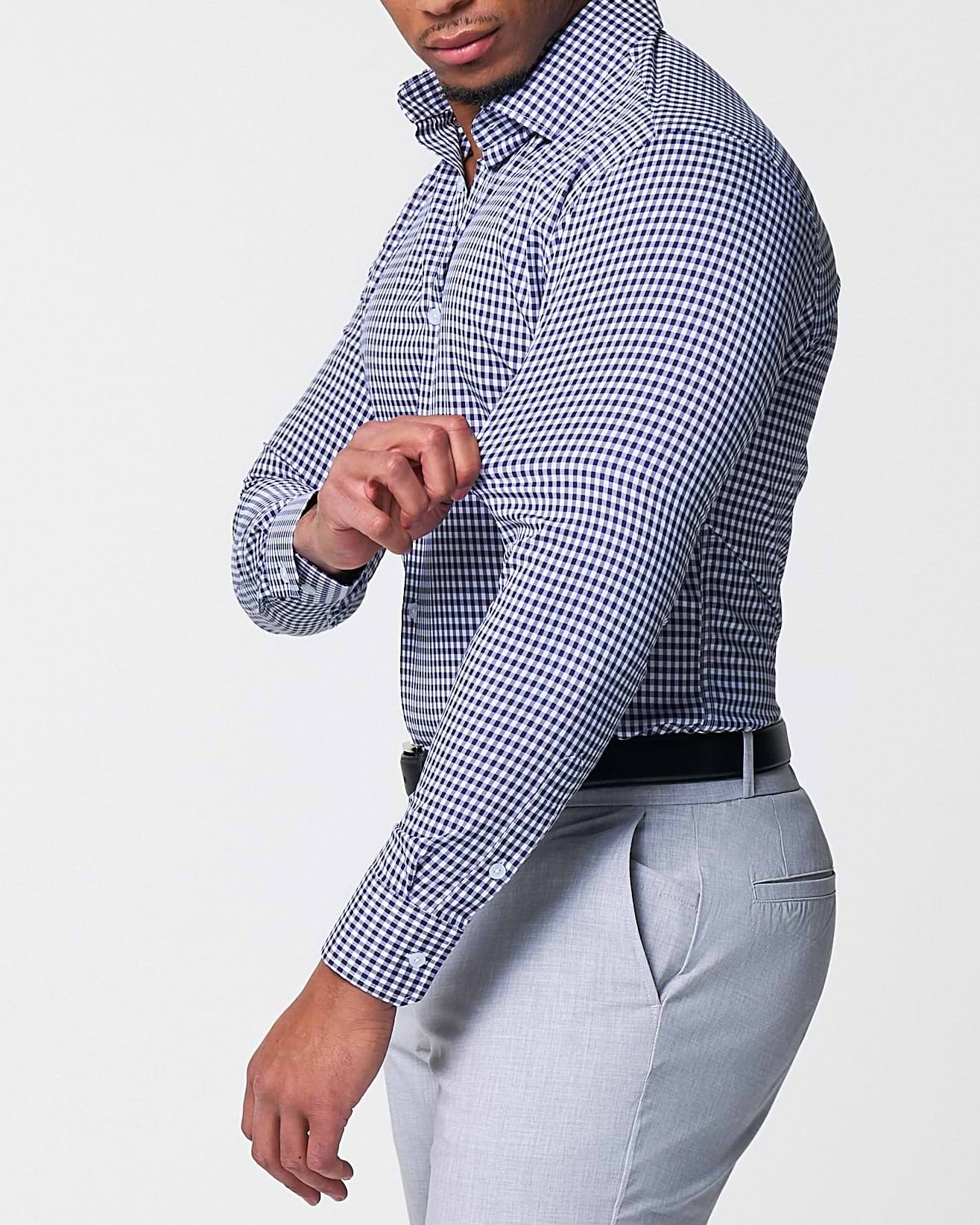 "The Rooney" Navy Gingham