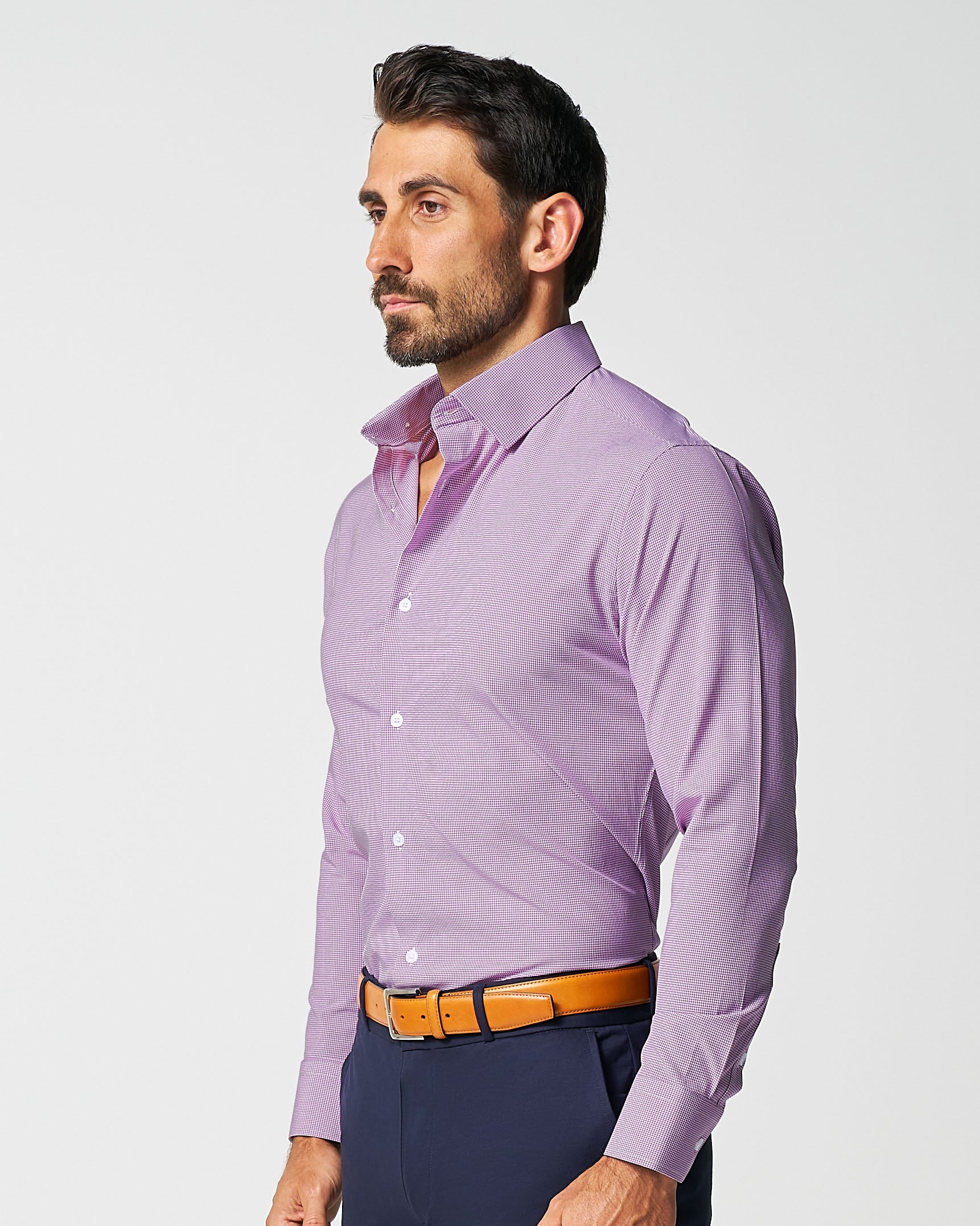 "The Ryan" Dark Purple Micro Check