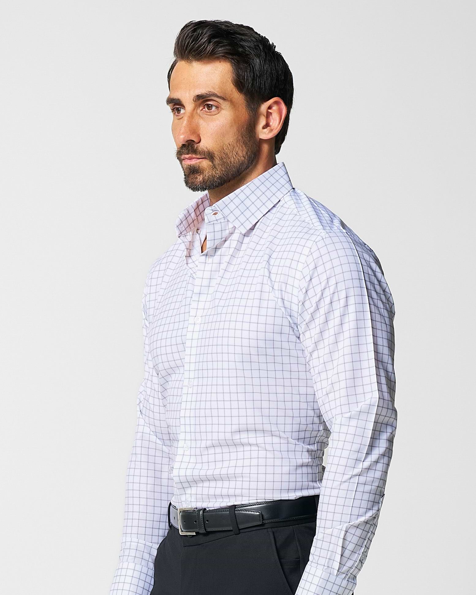 "The Scottie" Grey & White Windowpane