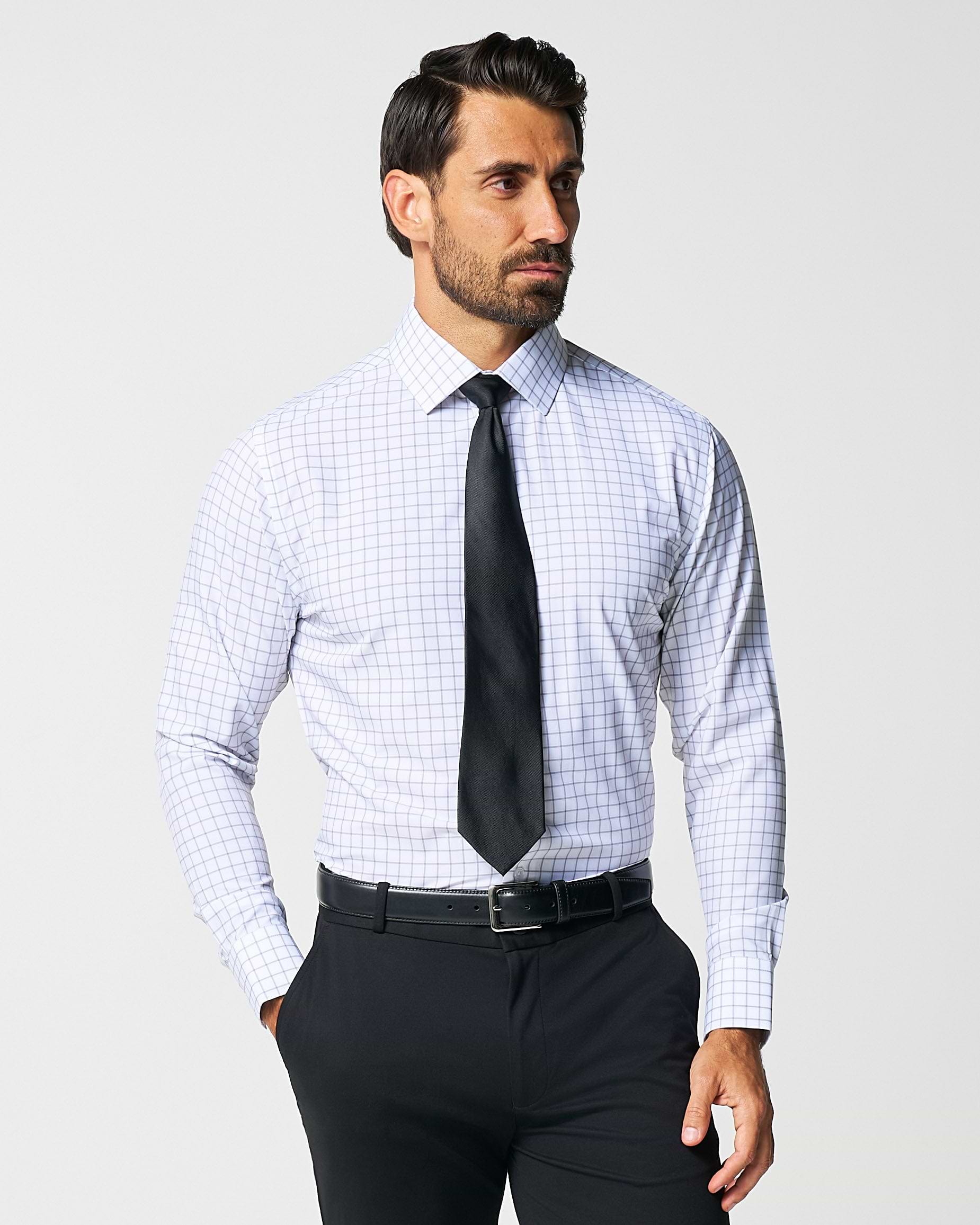 "The Scottie" Grey & White Windowpane
