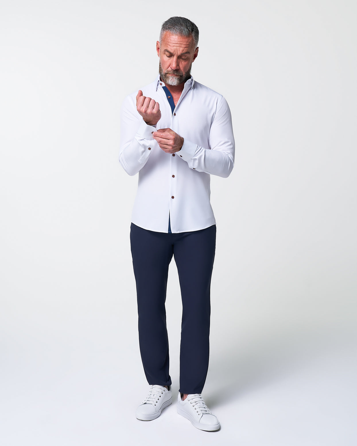 "The Springer" Limited Edition: White with Navy Accents - Classic Fit