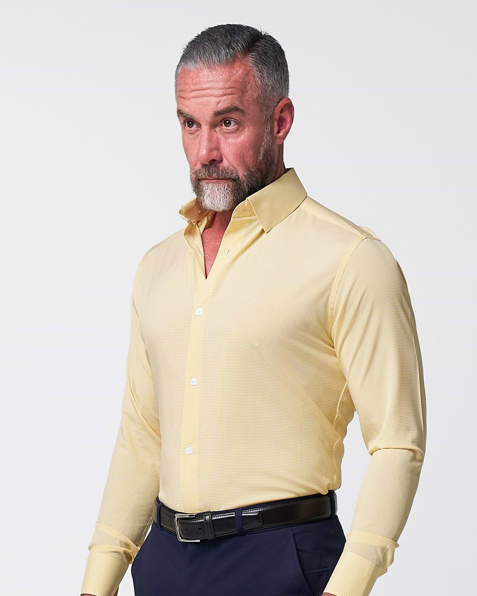 "The Stanley" Yellow Microcheck