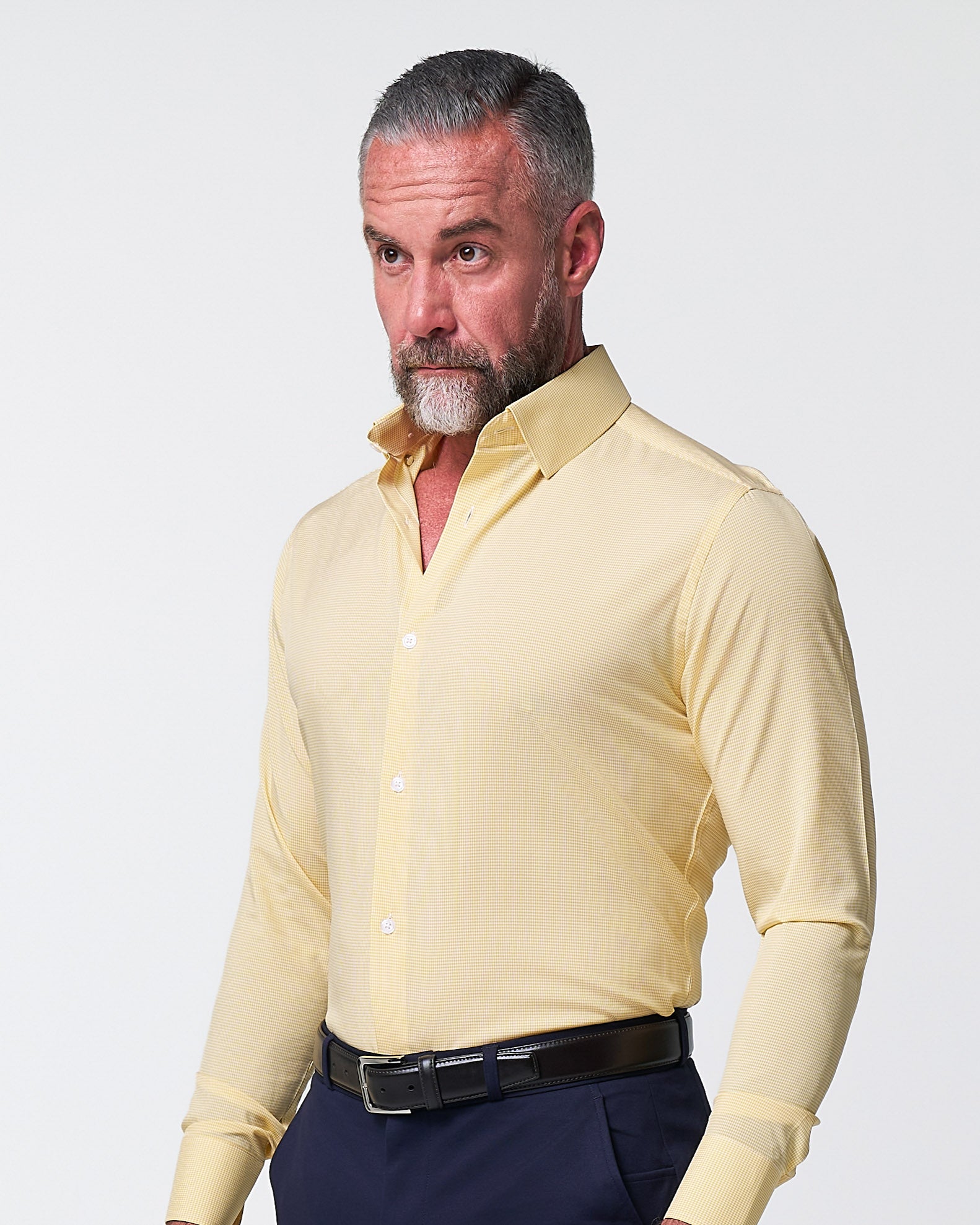 "The Stanley" Yellow Microcheck