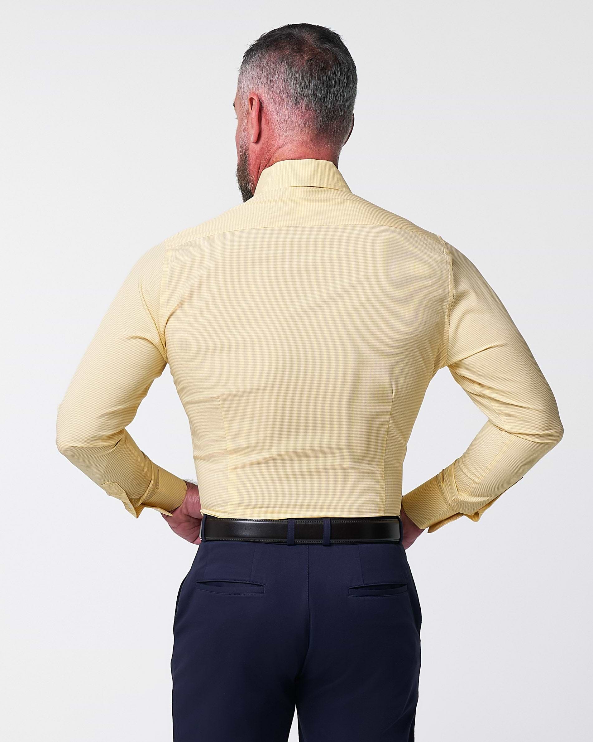 "The Stanley" Yellow Microcheck